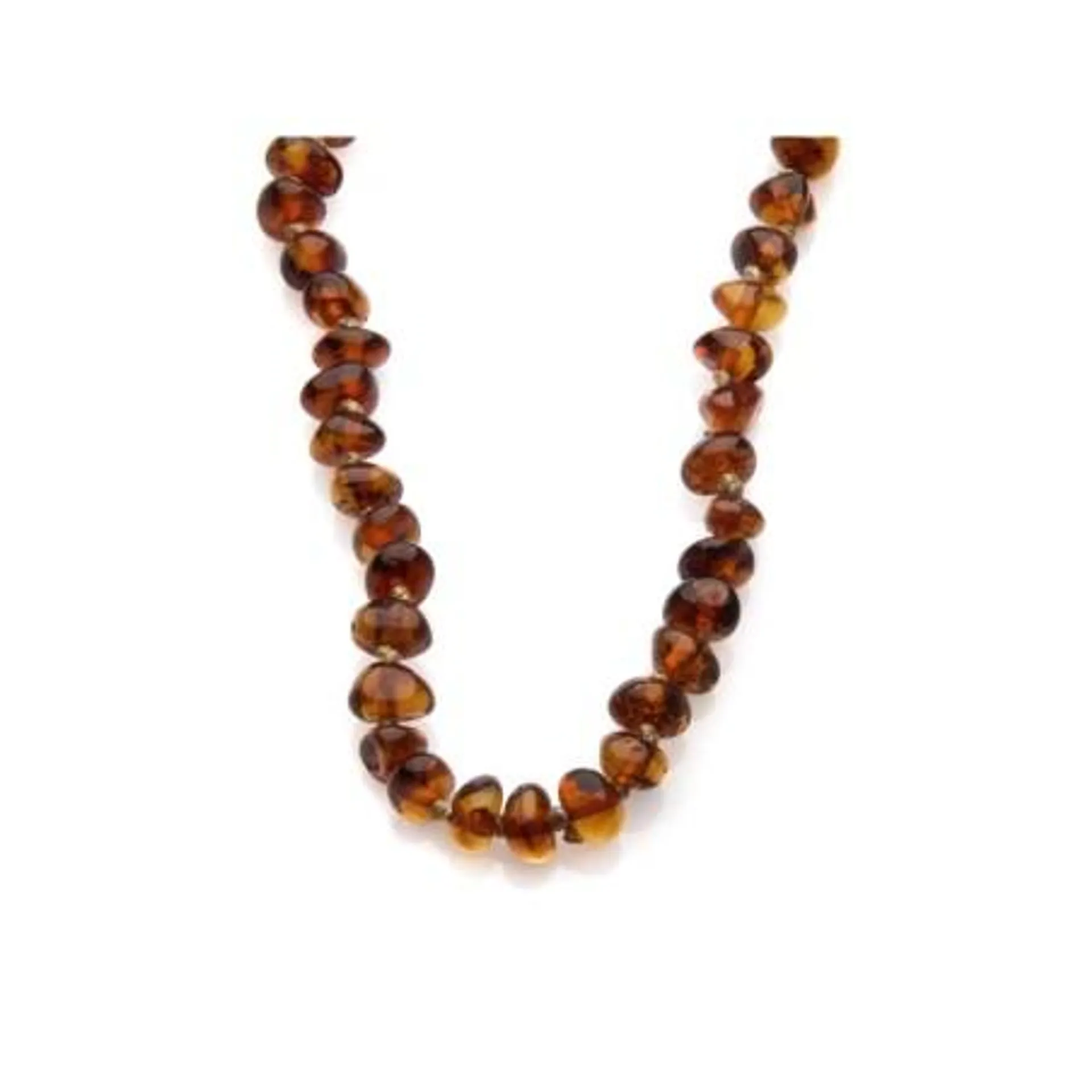 Collier Carador bébé ambre brun