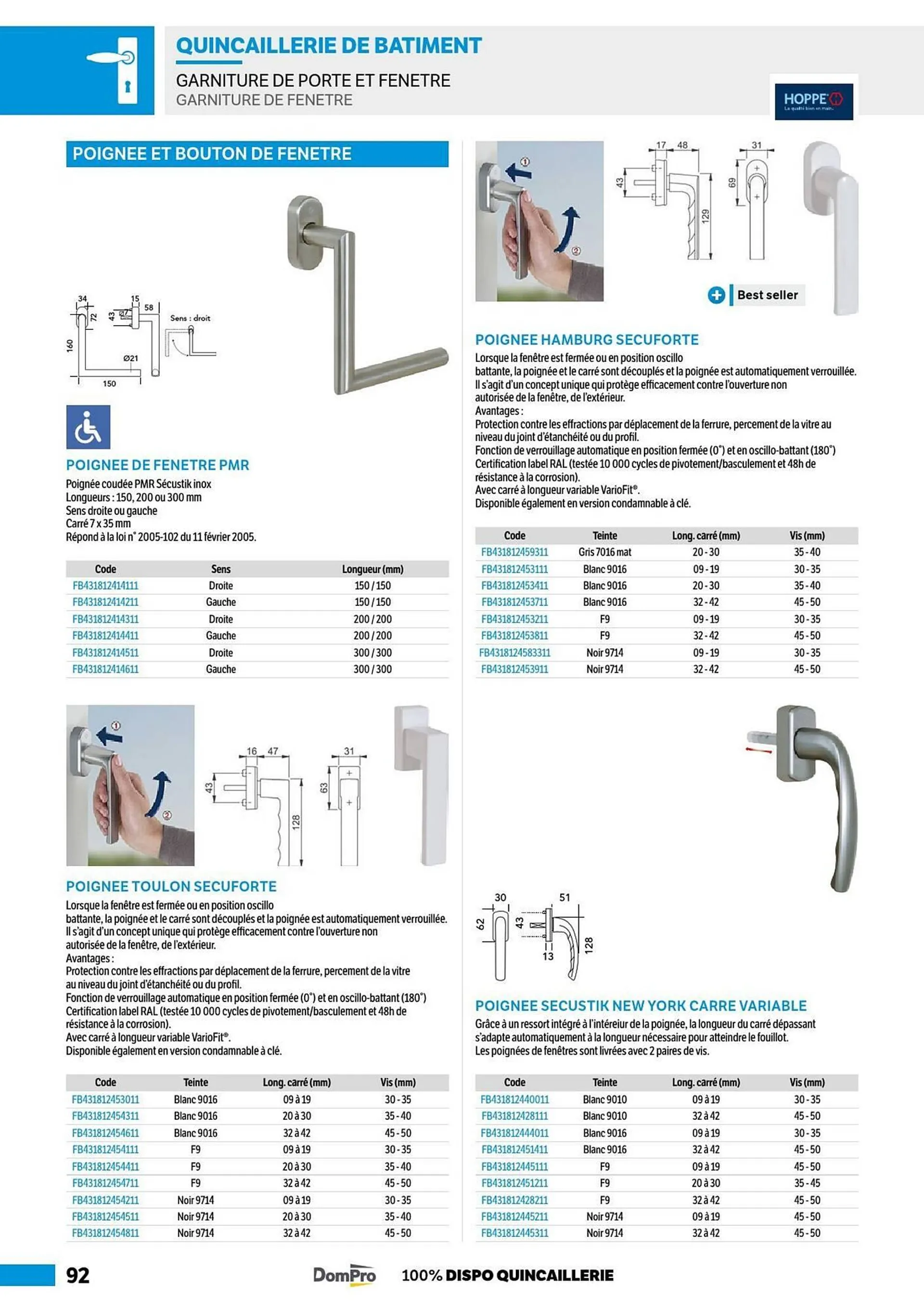 Catalogue DomPro du 8 juillet au 4 janvier 2025 - Catalogue page 92