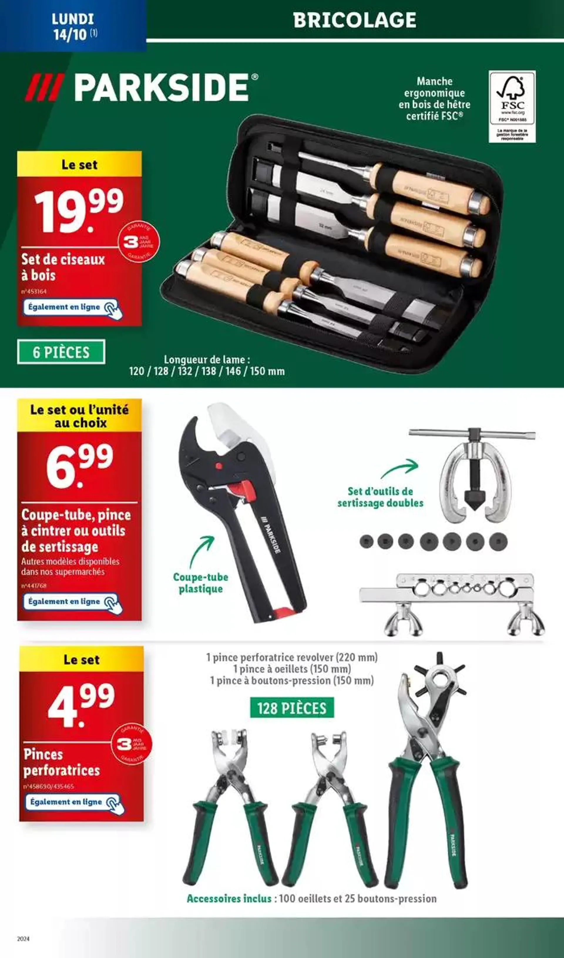 Bénéficiez de réductions sur nos articles mode, bricolage ou loisir cette semaine chez Lidl du 14 octobre au 17 octobre 2024 - Catalogue page 6