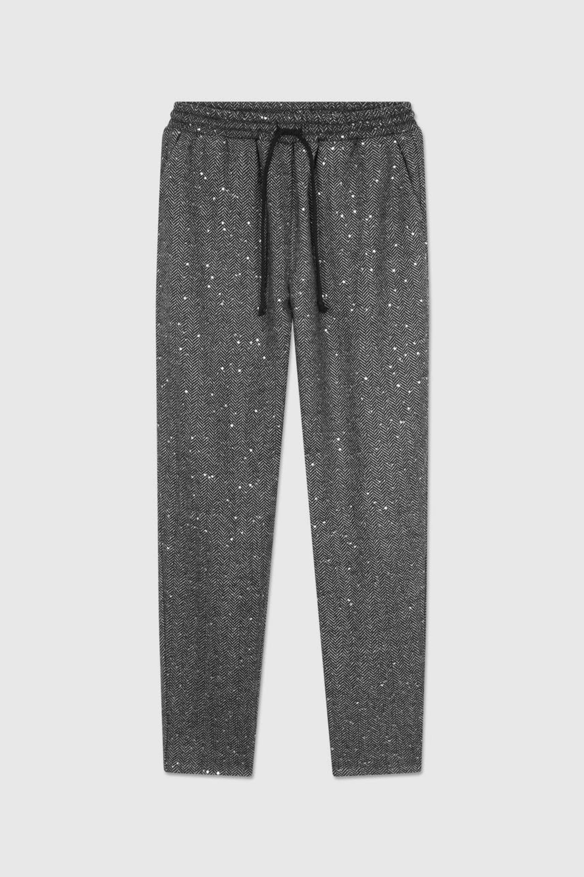 Pantalon effet jogging en laine mélangée PONTEE SEQUINS