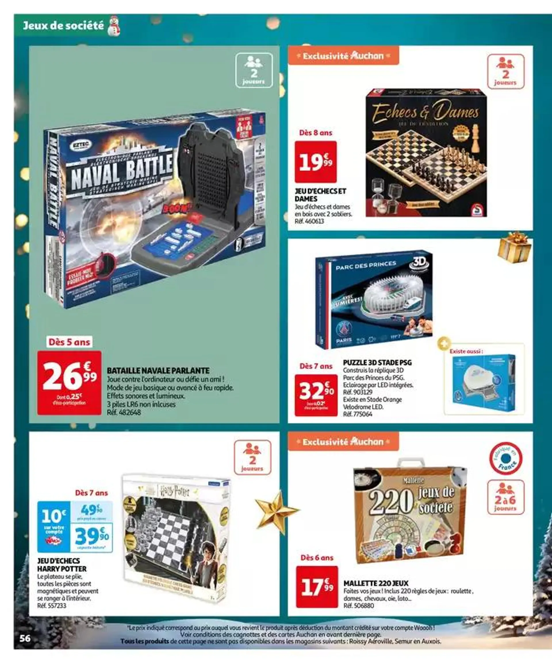 Réveillons Noël, un max de promos pour les fêtes du 11 octobre au 6 décembre 2024 - Catalogue page 56