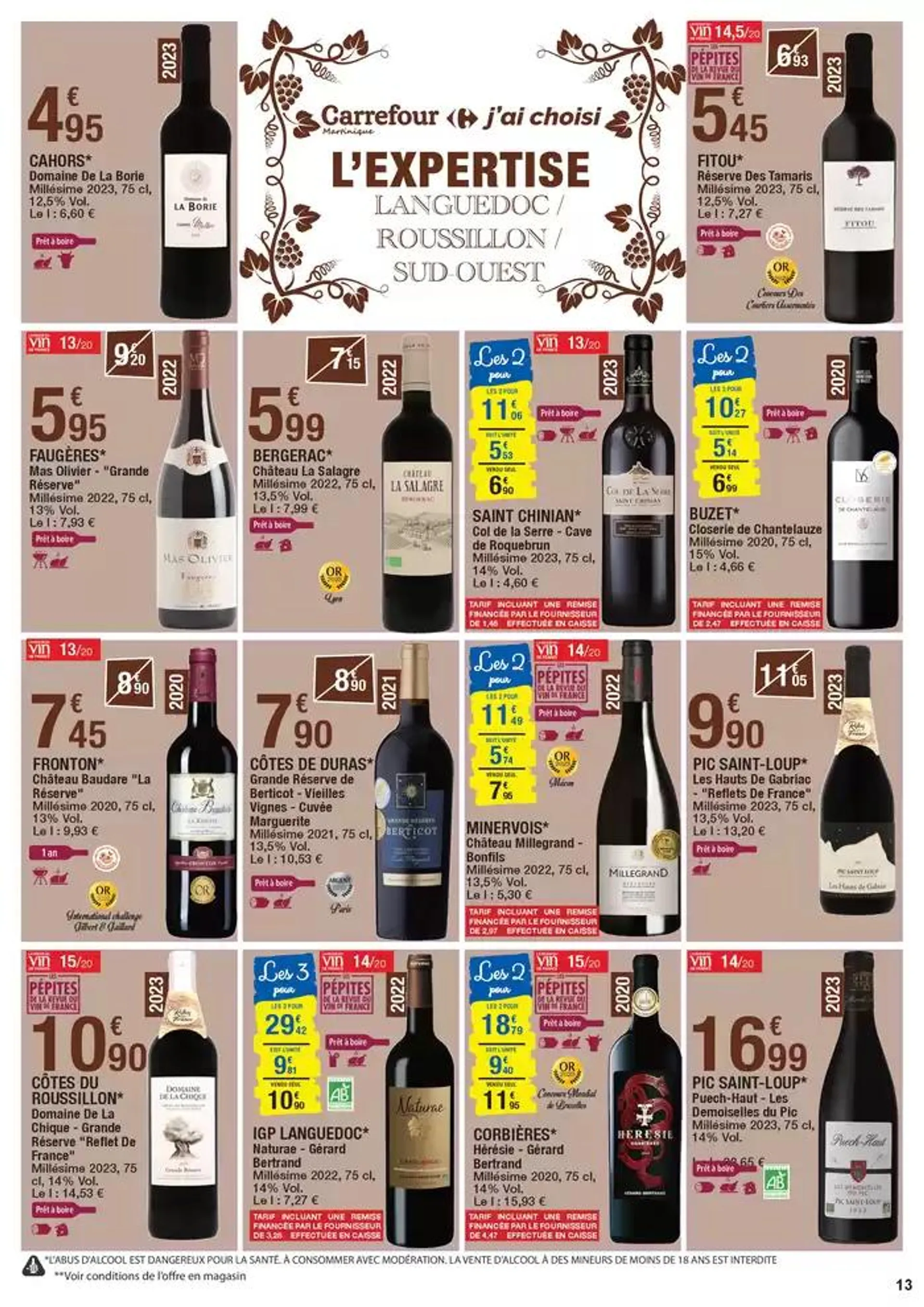 Carrefour FOIRE AUX VINS du 9 octobre au 20 octobre 2024 - Catalogue page 13