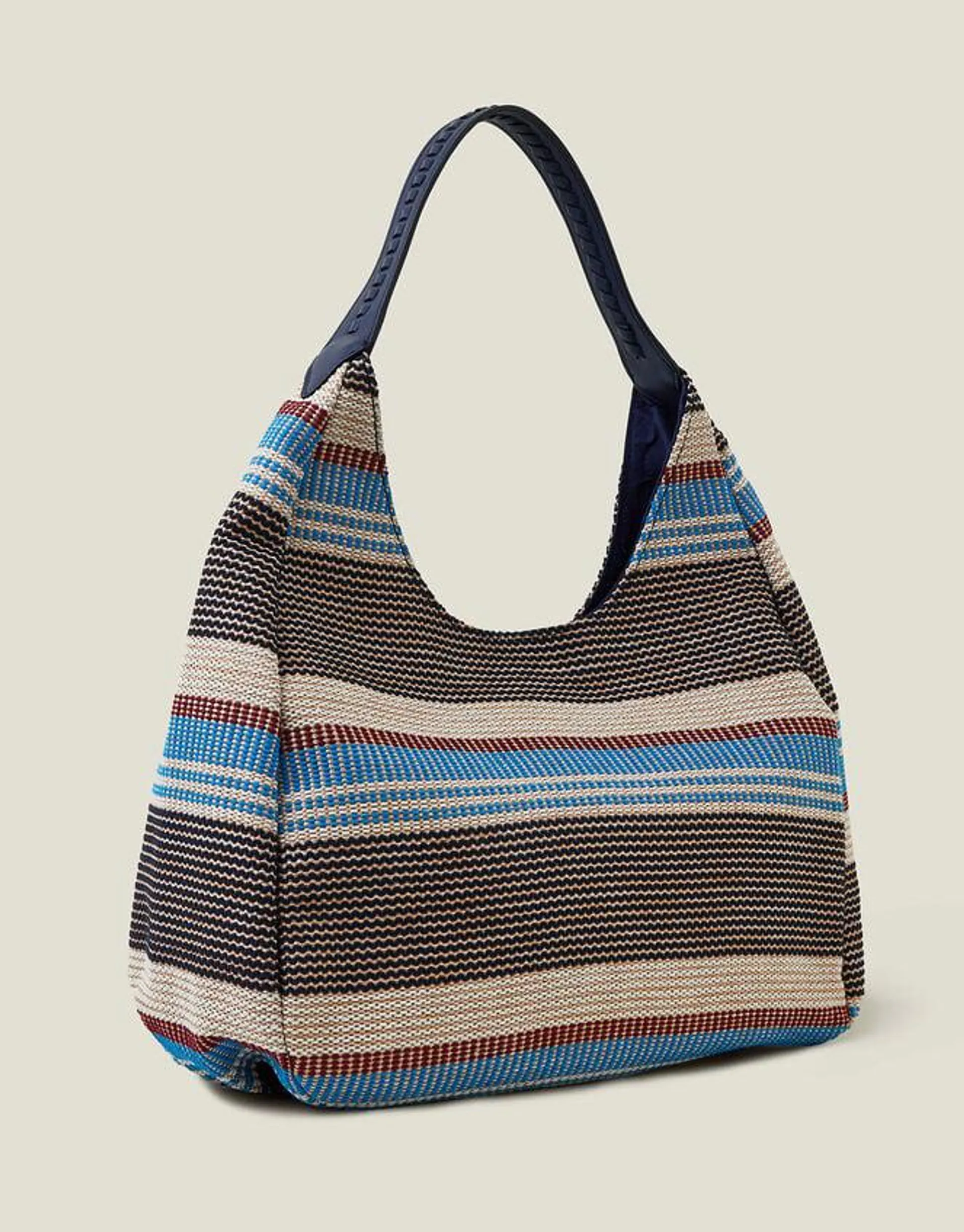 Textured Stripe Shoulder Bag