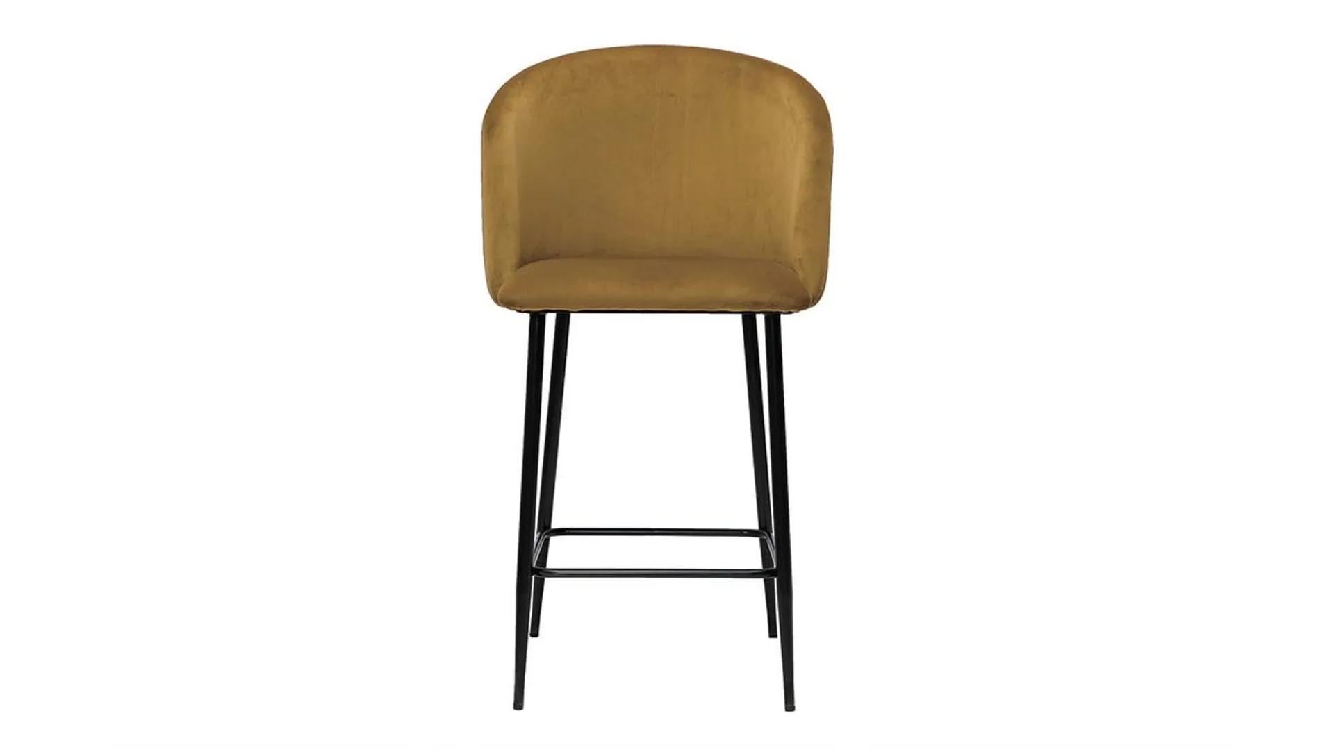 Tabouret de bar design en velours bronze H68 cm VANITY