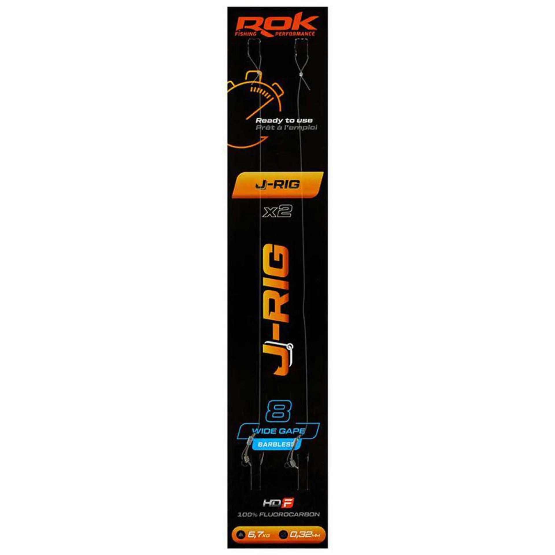 Bas de ligne Rok J-Rig Wide Gape Barbless x2