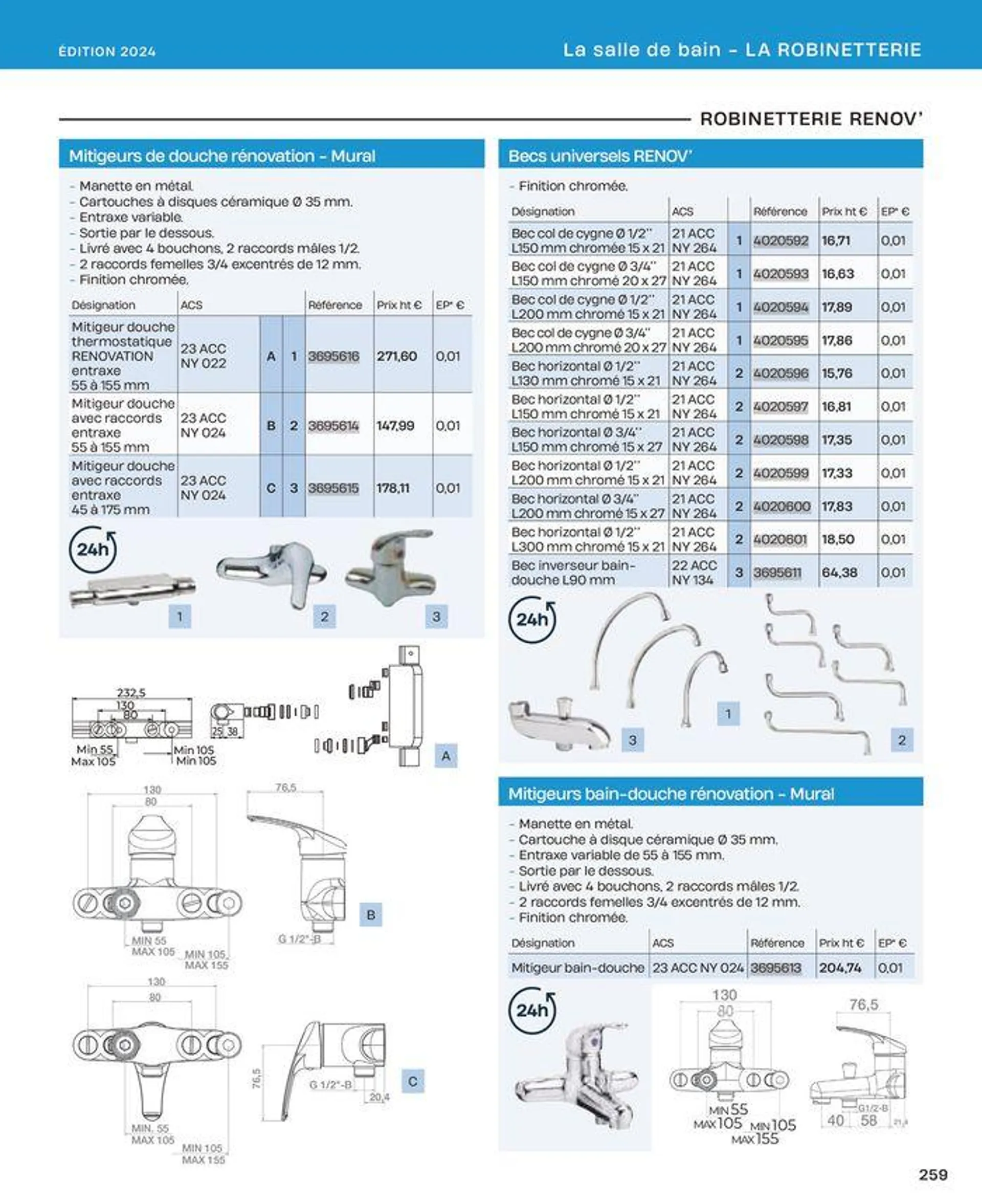 La salle de bain en toute sérénité du 2 juillet au 31 décembre 2024 - Catalogue page 259