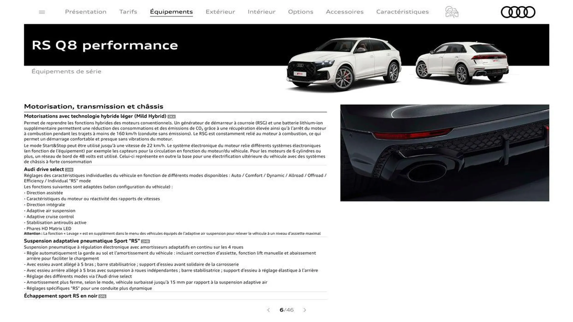 Audi RS Q8 performance du 20 août au 31 décembre 2024 - Catalogue page 6