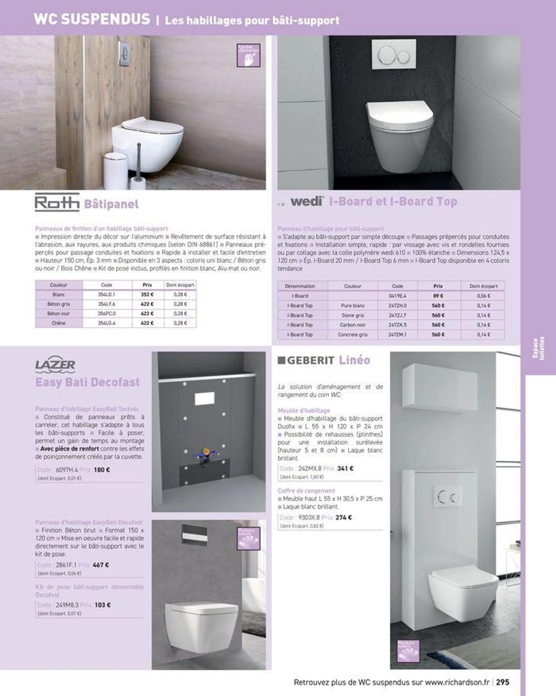 Salle de bains et carrelage 2024 du 23 mai au 31 décembre 2024 - Catalogue page 297