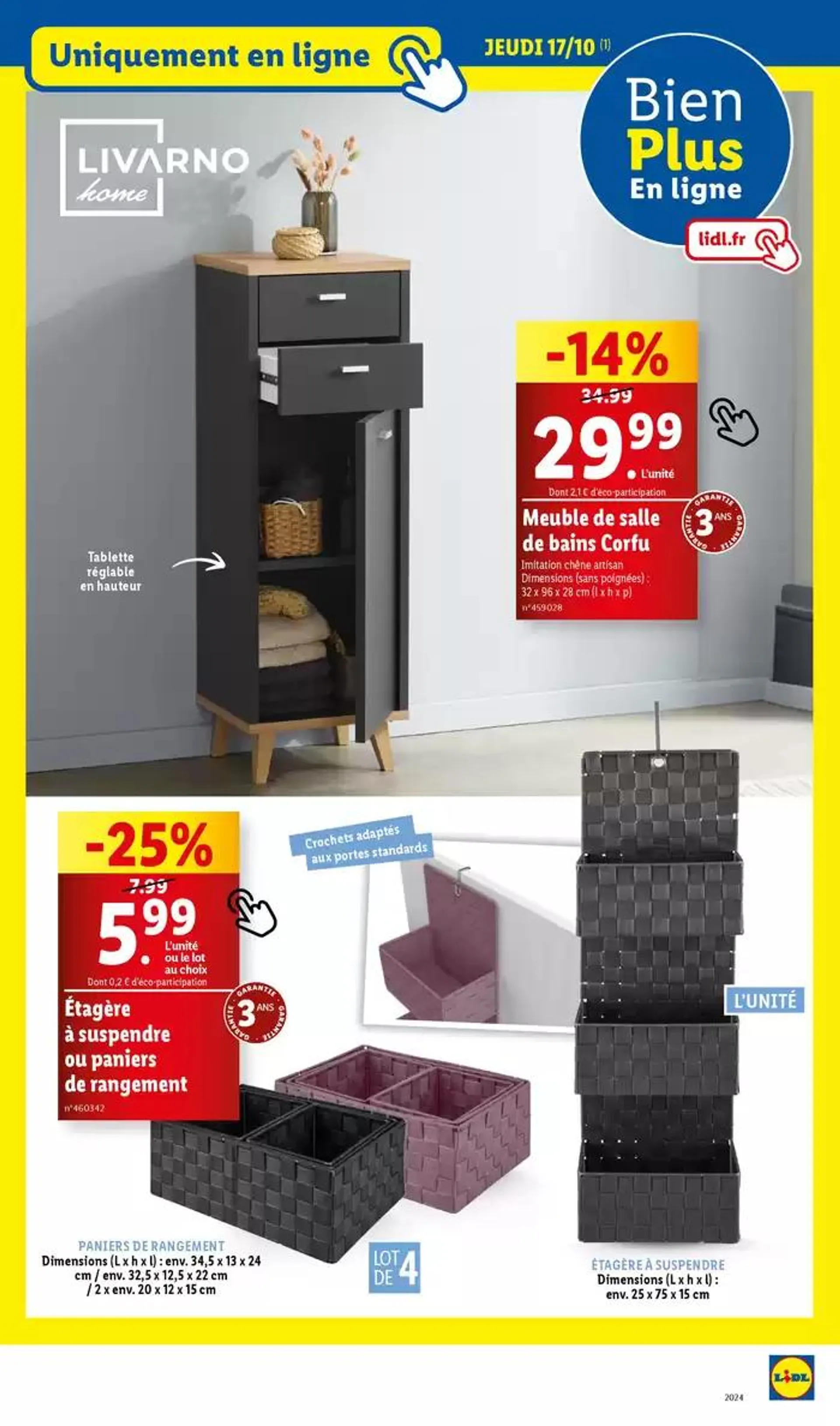 Bénéficiez de réductions sur nos articles mode, bricolage ou loisir cette semaine chez Lidl du 14 octobre au 17 octobre 2024 - Catalogue page 39