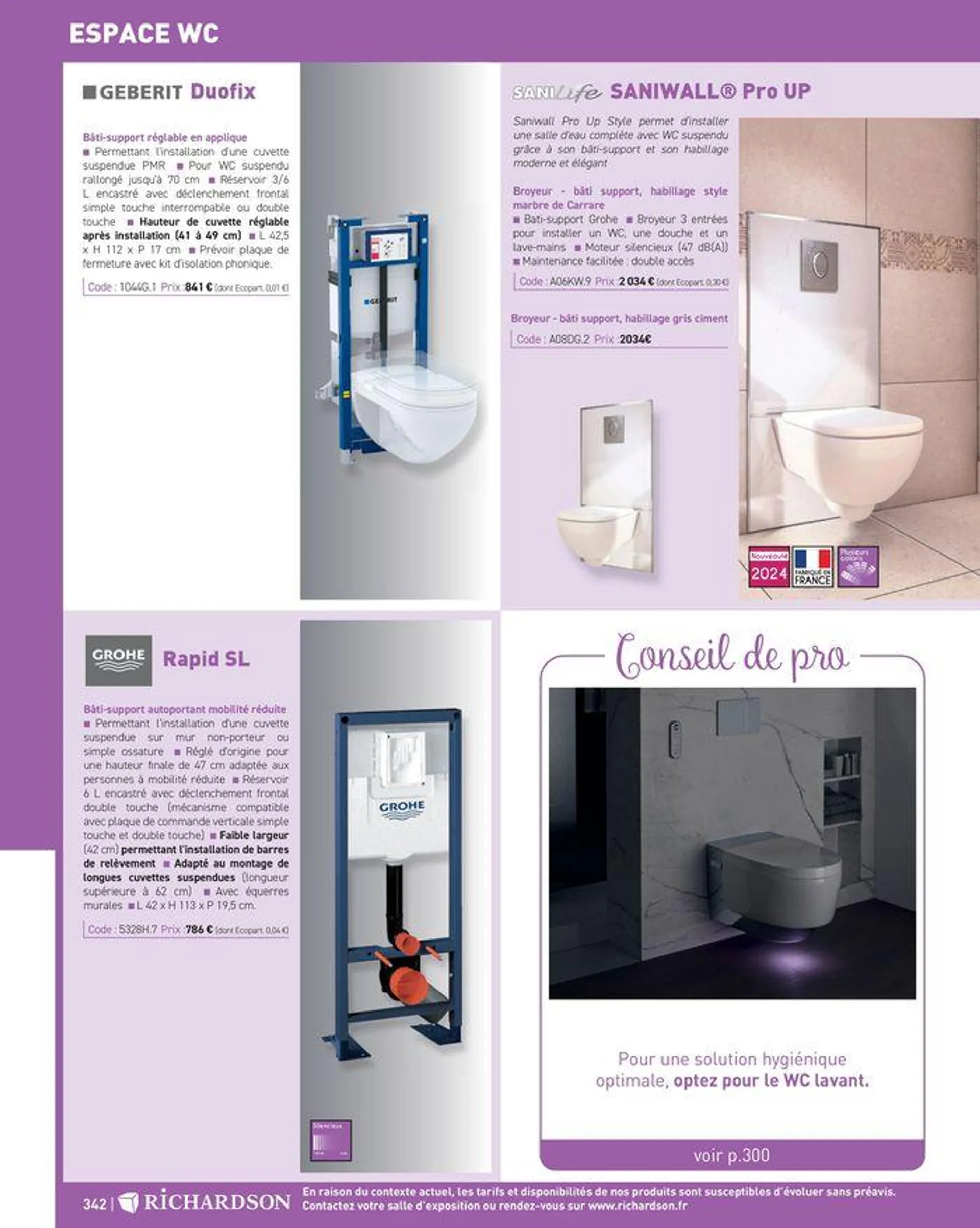 Salle de bains et carrelage 2024 du 23 mai au 31 décembre 2024 - Catalogue page 344