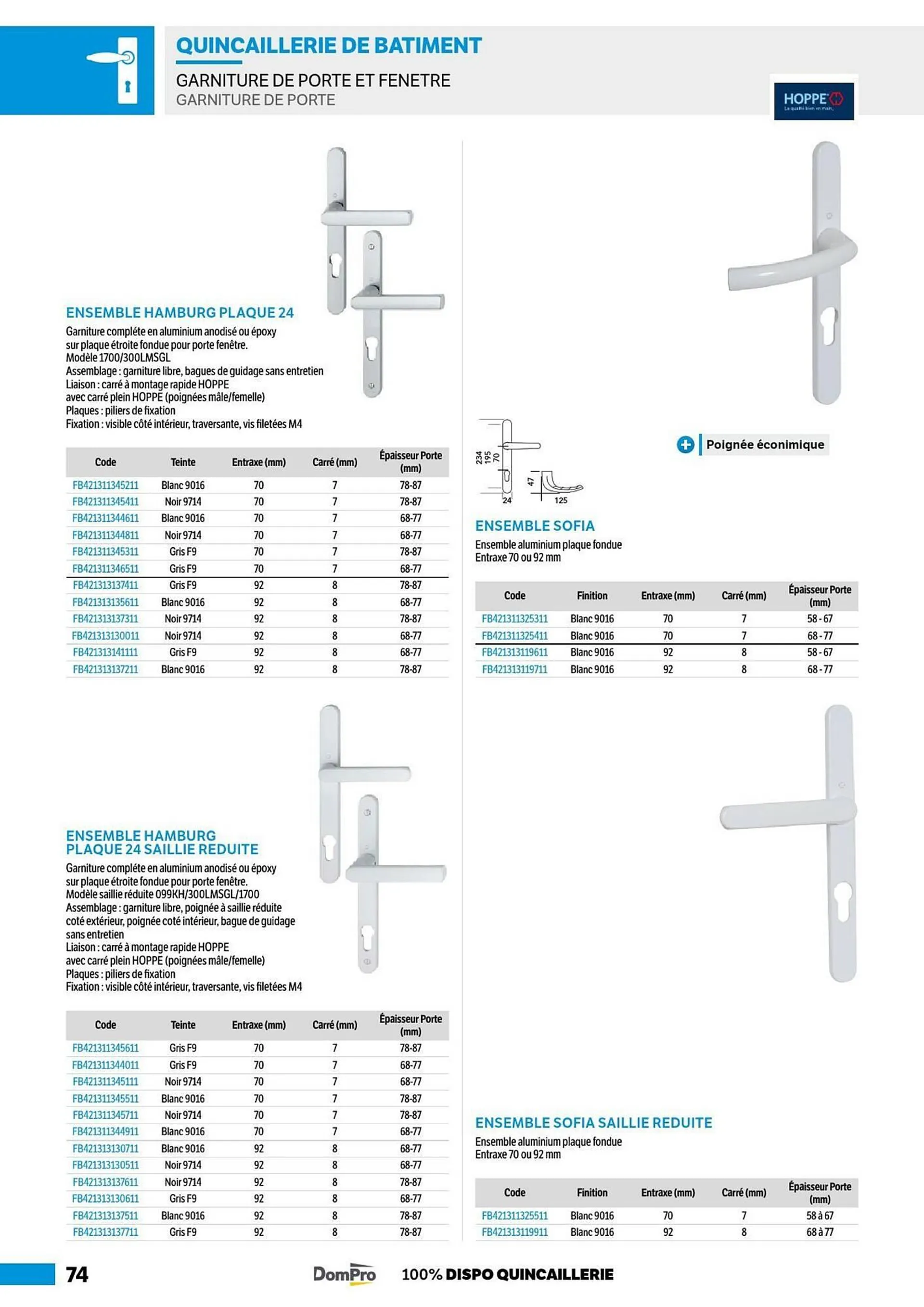 Catalogue DomPro du 8 juillet au 4 janvier 2025 - Catalogue page 74