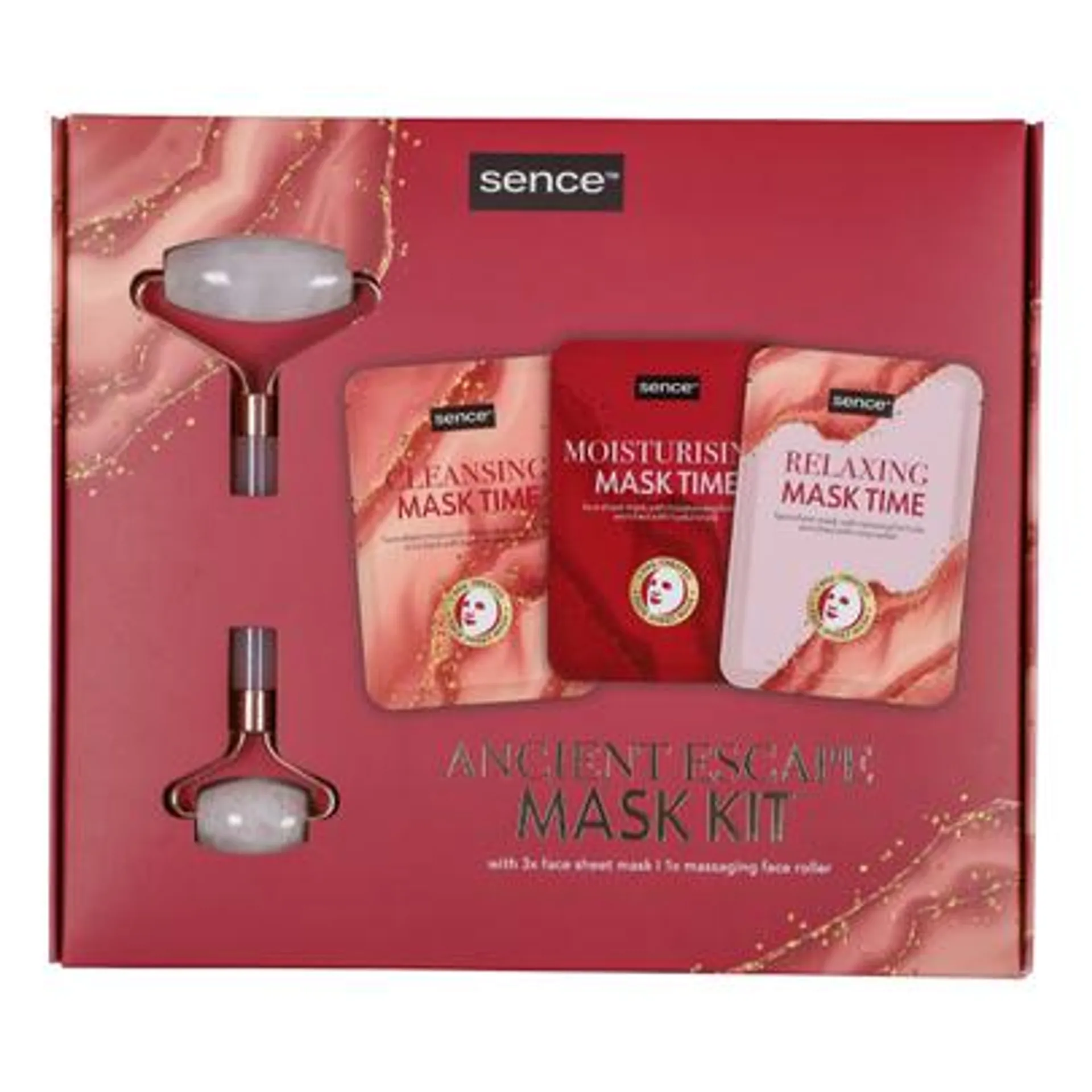 Coffret de 3 masques 20 ml + un rouleau de massage