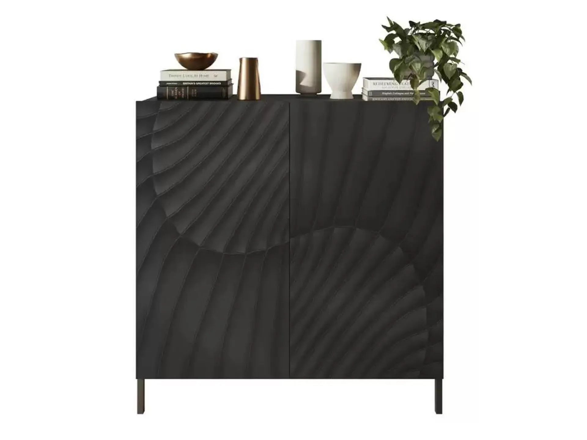 Meuble de rangement 2 portes Snake sam gris mat