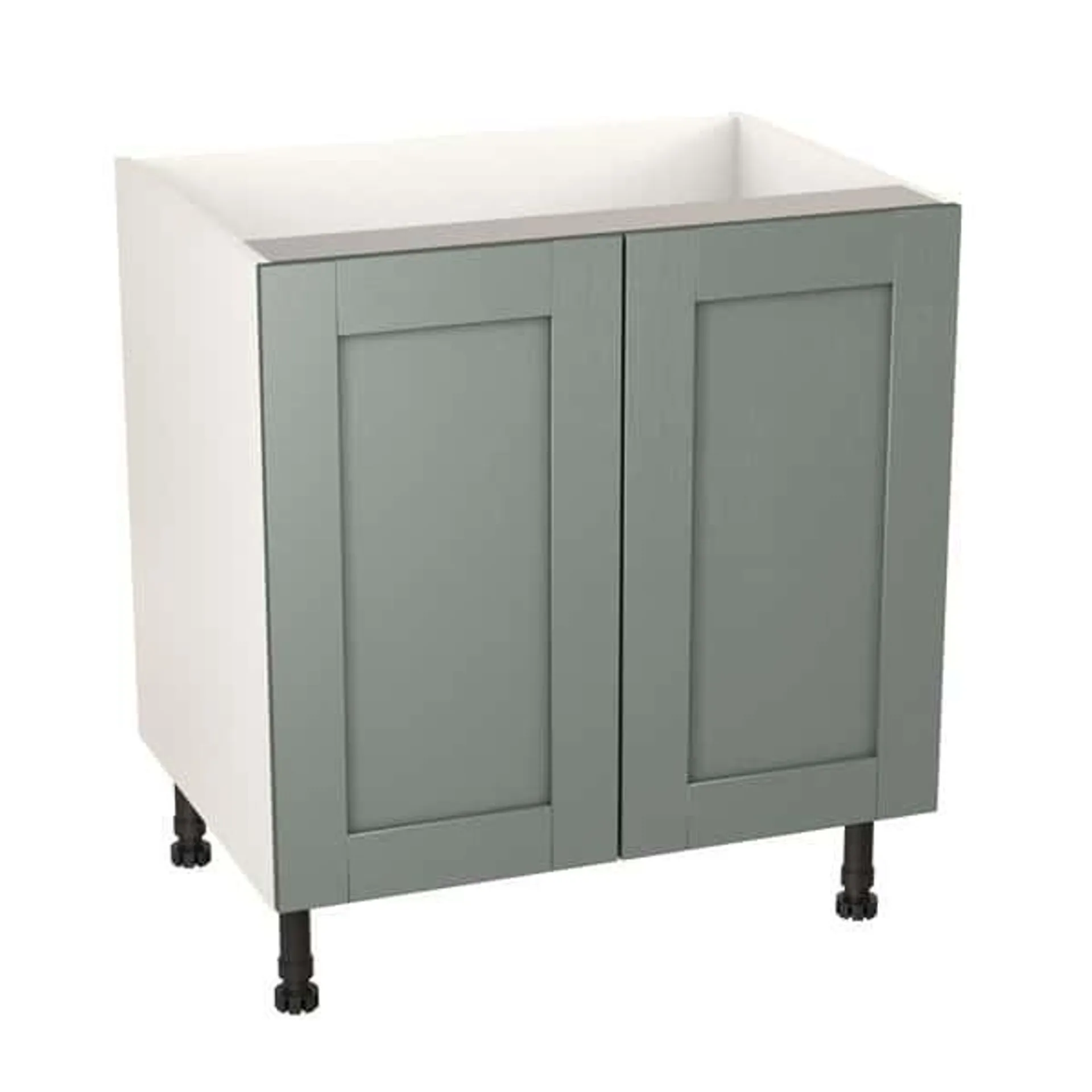 Meuble bas "Coline" vert sauge l.80 x h.72 x p.57 cm 2 portes