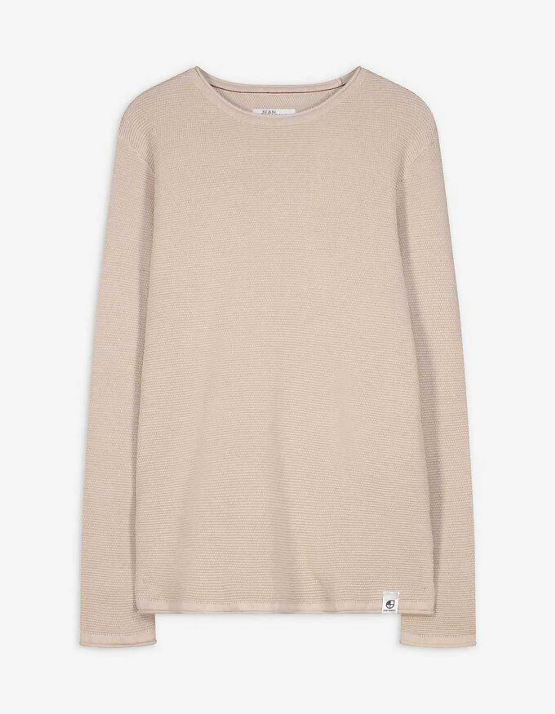 Pullover - Estremità arrotolate - beige