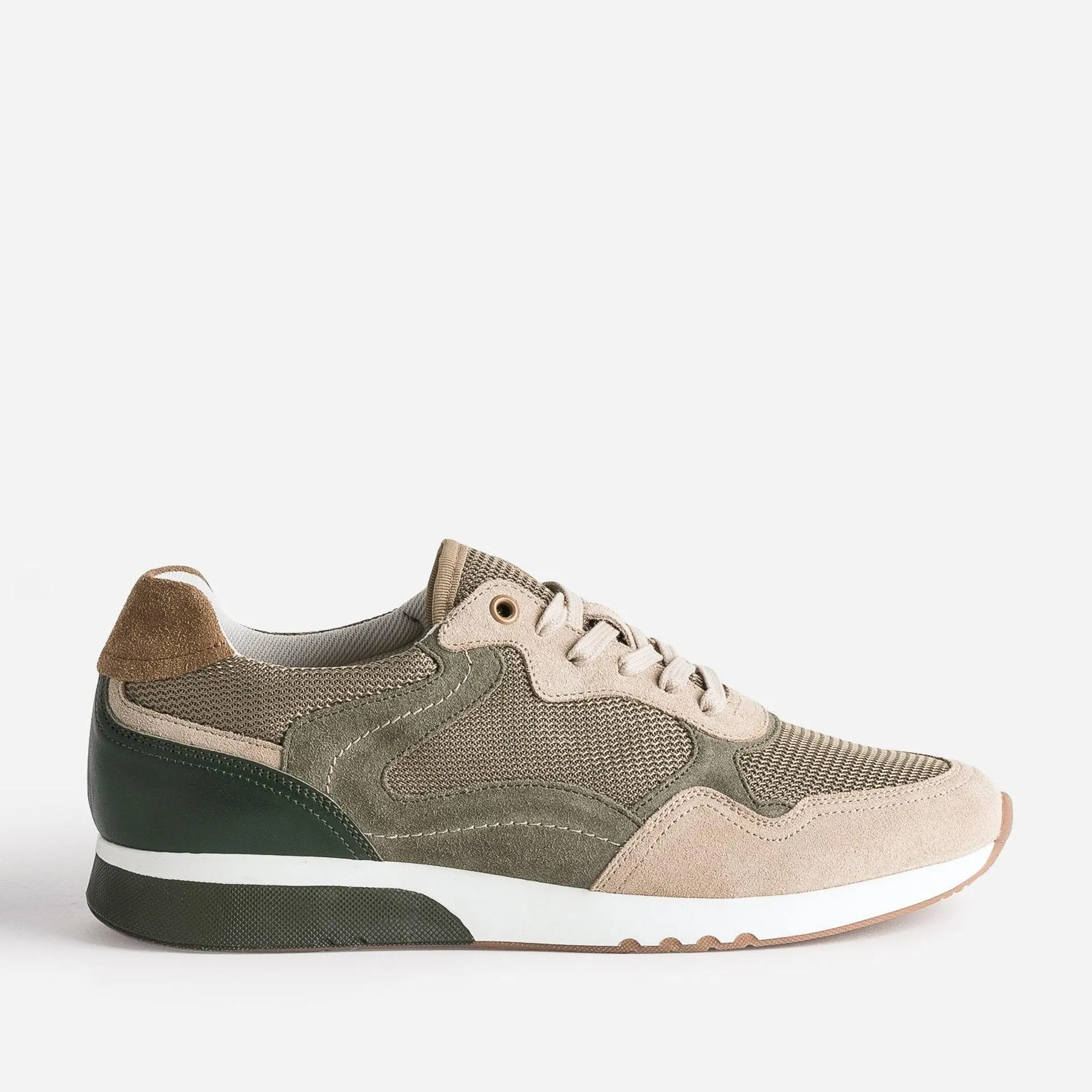 Tennis beige, kaki, marron éco-conçue multi matières