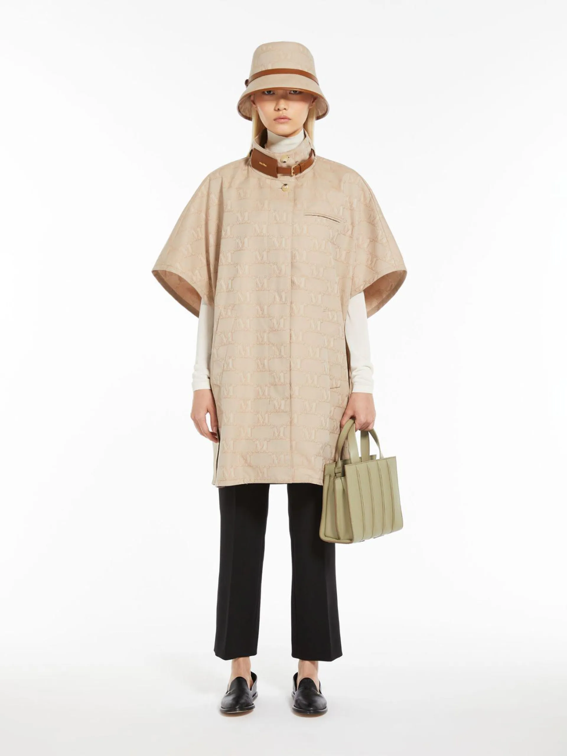 Water-resistant jacquard cotton cape