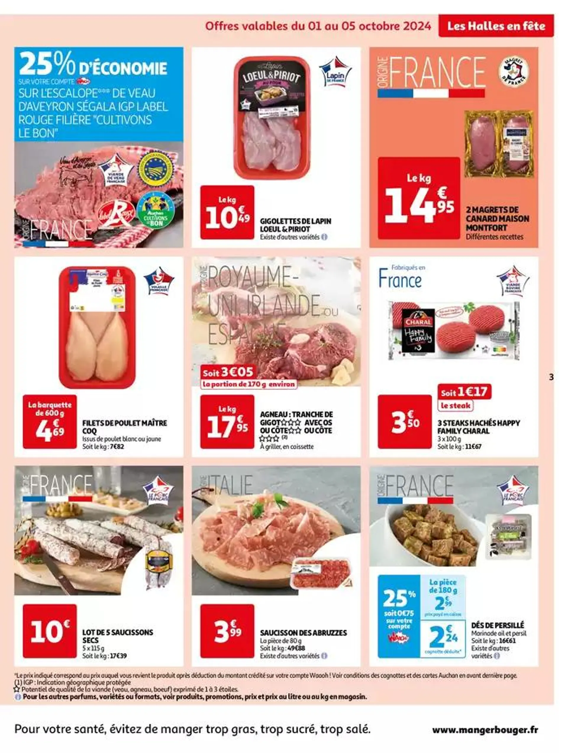 Cette semaine, plus de 1000 offres dans votre super  du 1 octobre au 6 octobre 2024 - Catalogue page 3