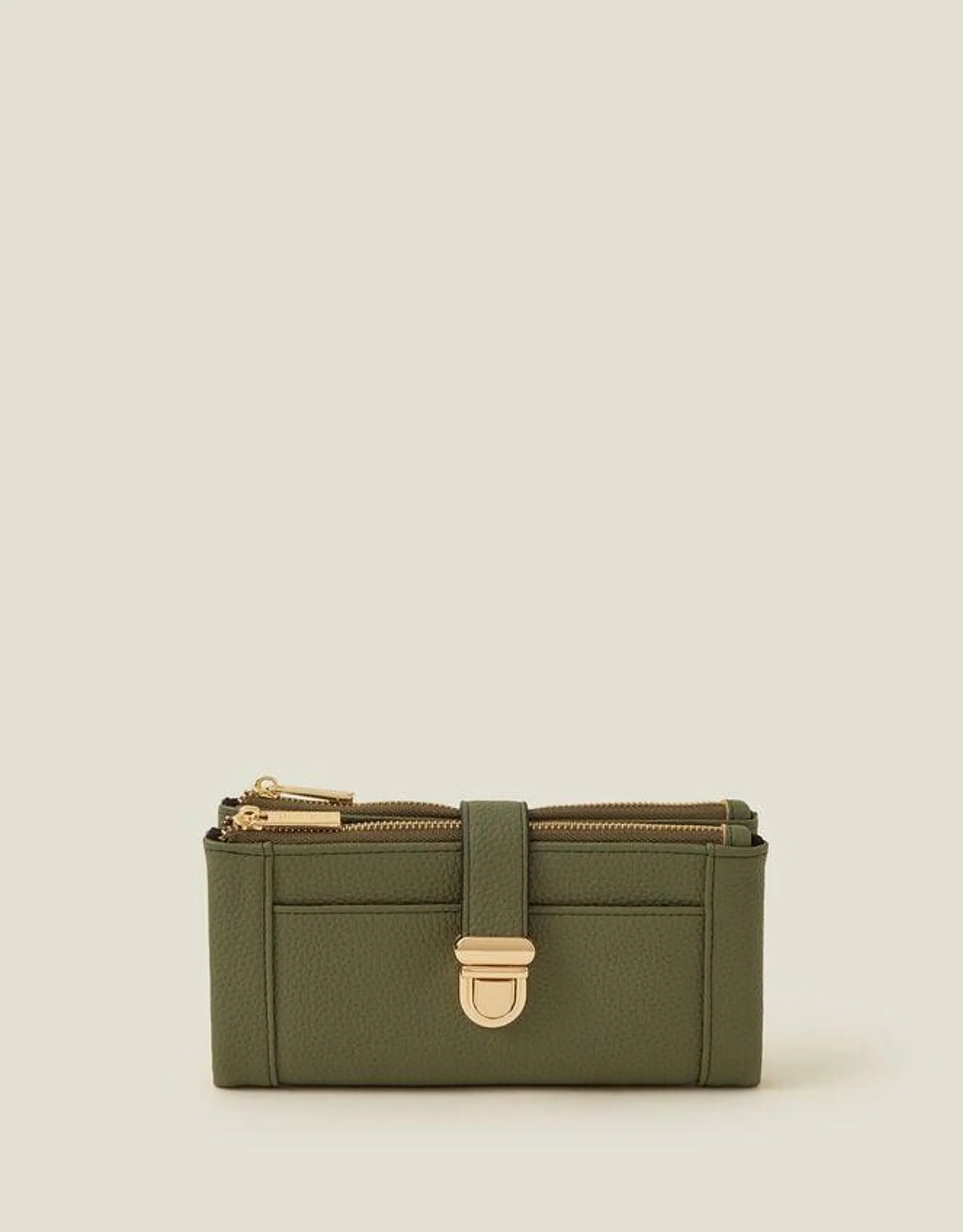 Push Lock Wallet Green