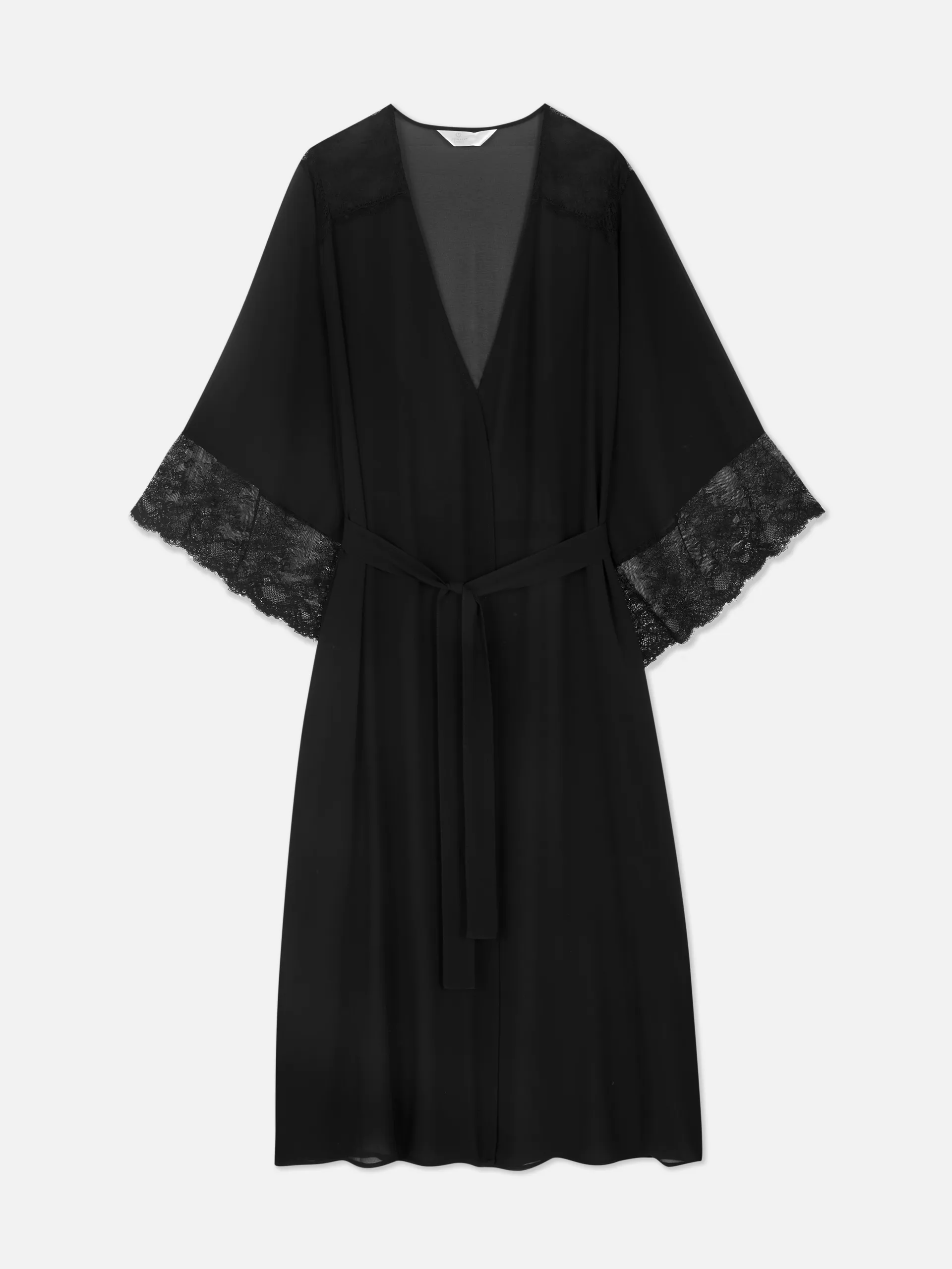 Sheer Eyelash Lace Trim Robe