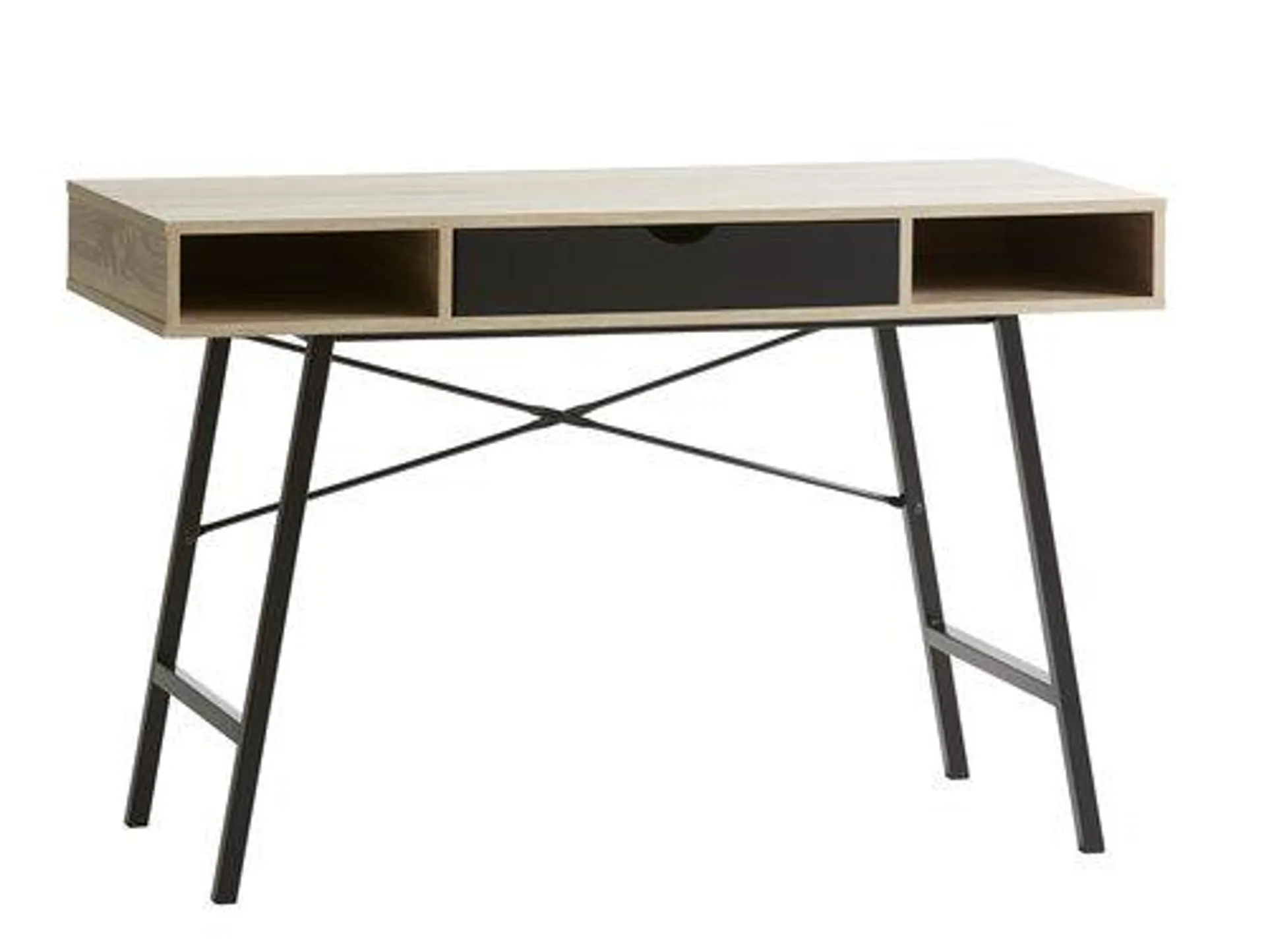 Desk ABBETVED 48x120 oak/black