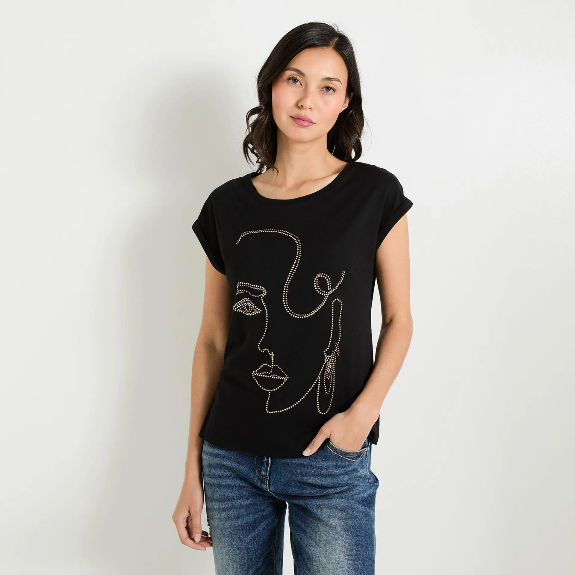 Tshirt print femme