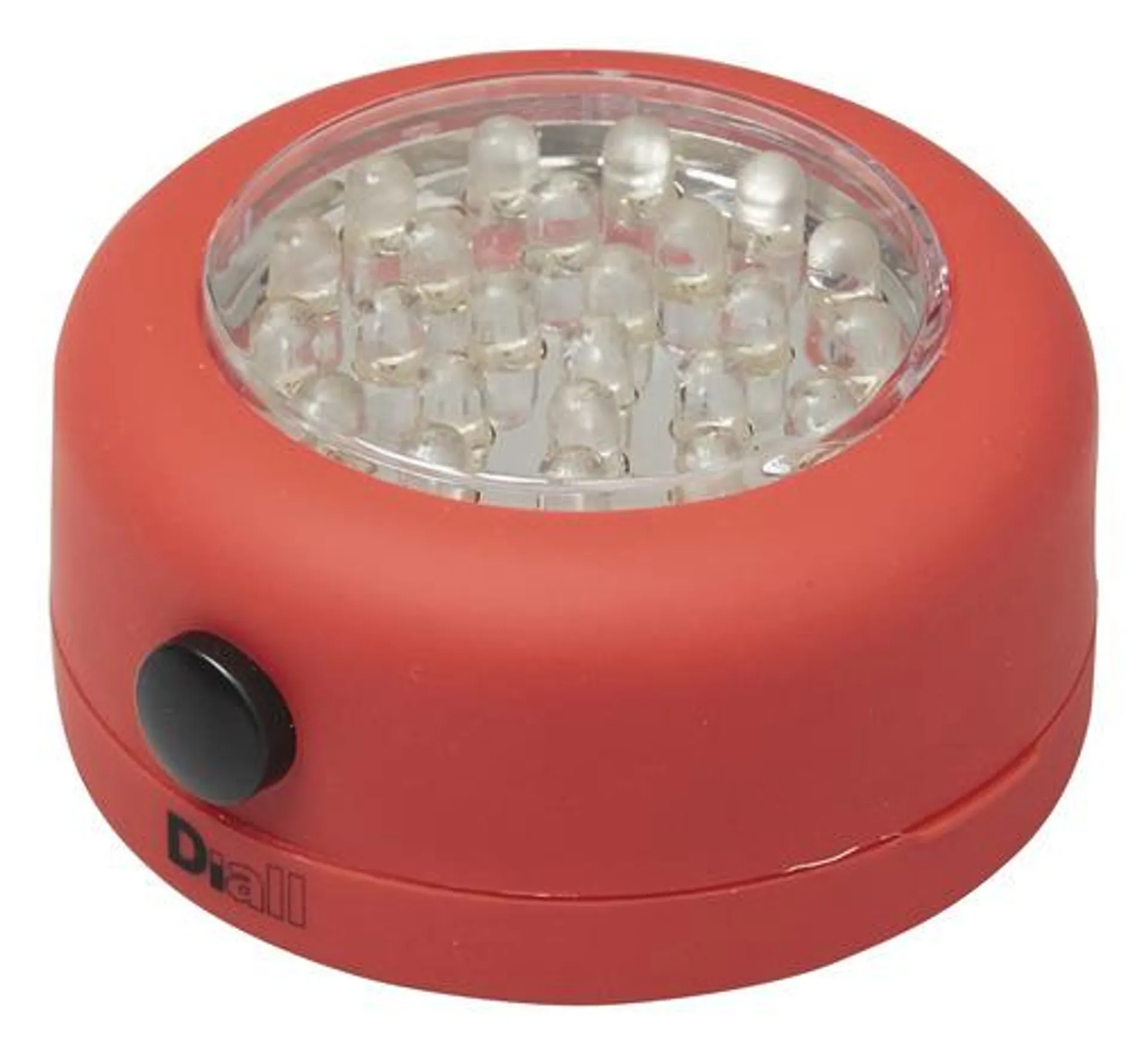 Lampe 24 LED magnétique ronde - Rouge - Diall