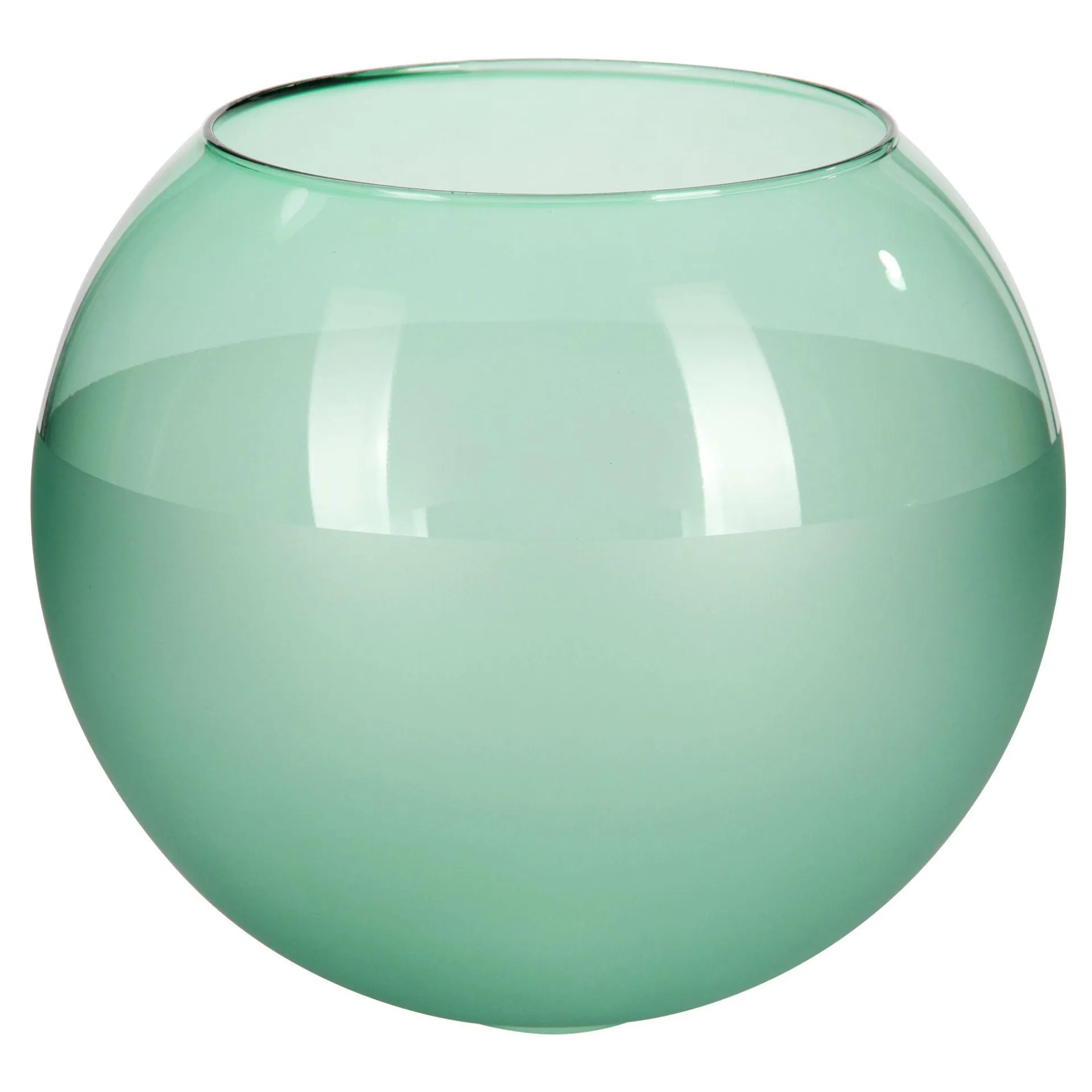 Boule en verre vert semi satin PARIS (D30cm)