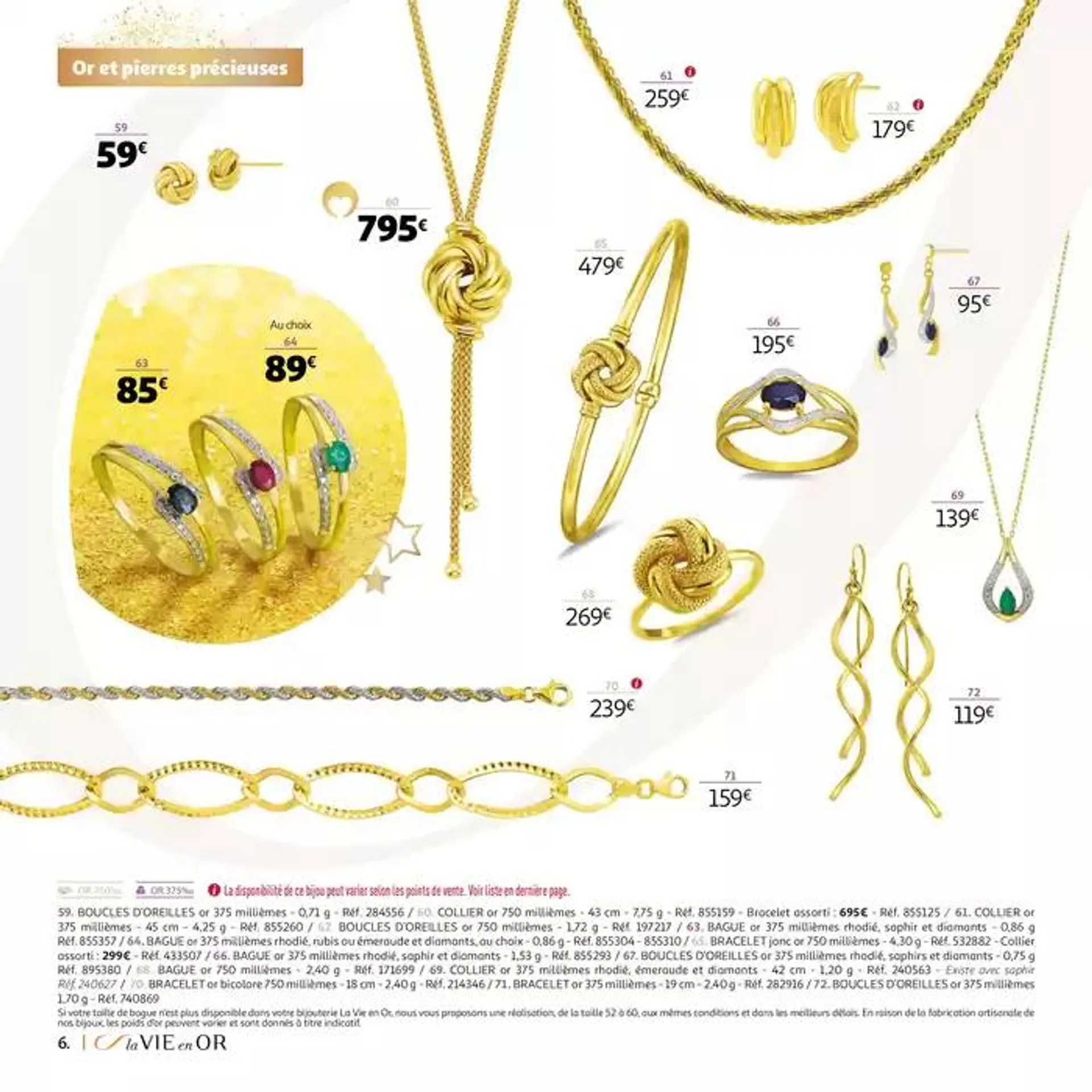 La VIE en OR : collection cadeaux bijoux du 22 octobre au 31 décembre 2024 - Catalogue page 6