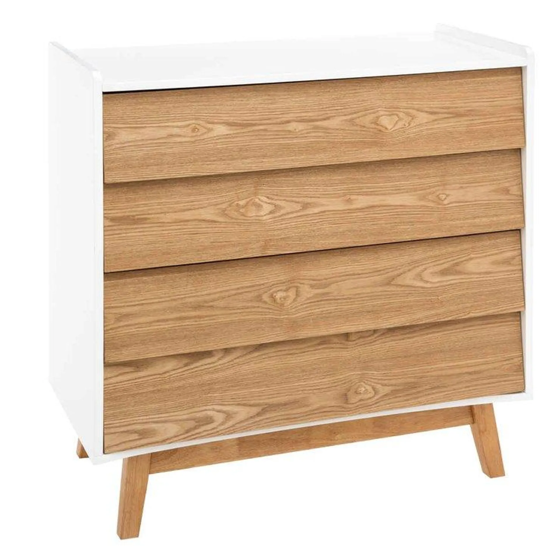 COMMODE 4 TIROIRS ELVA BLANC