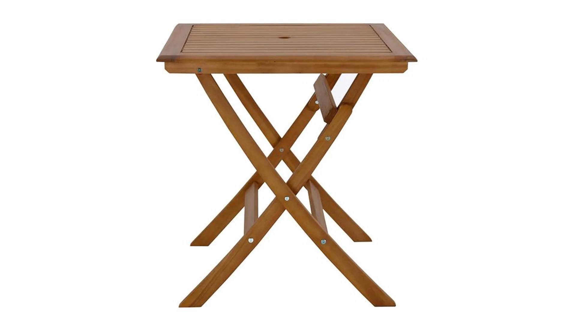 Table de jardin carrée pliante en bois massif L70 cm FUEGO