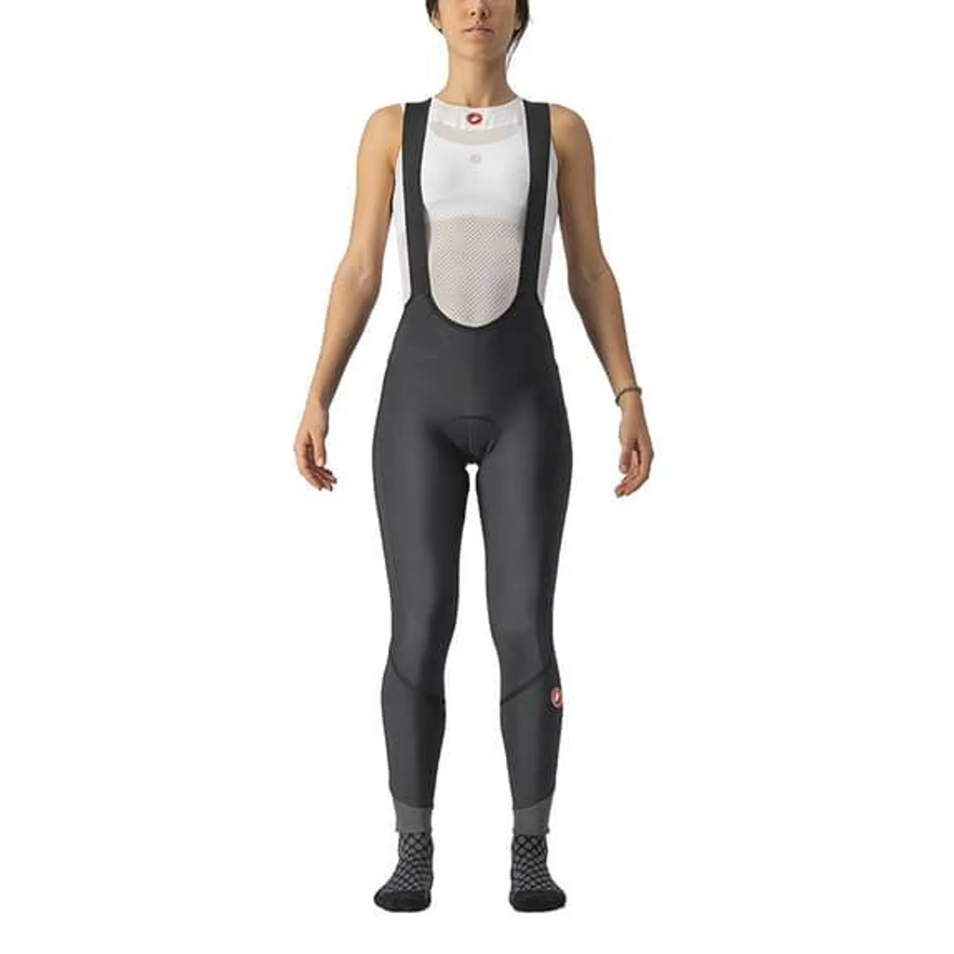 Cuissard long Castelli Velocissima Drop Tail noir réfléchissant femme