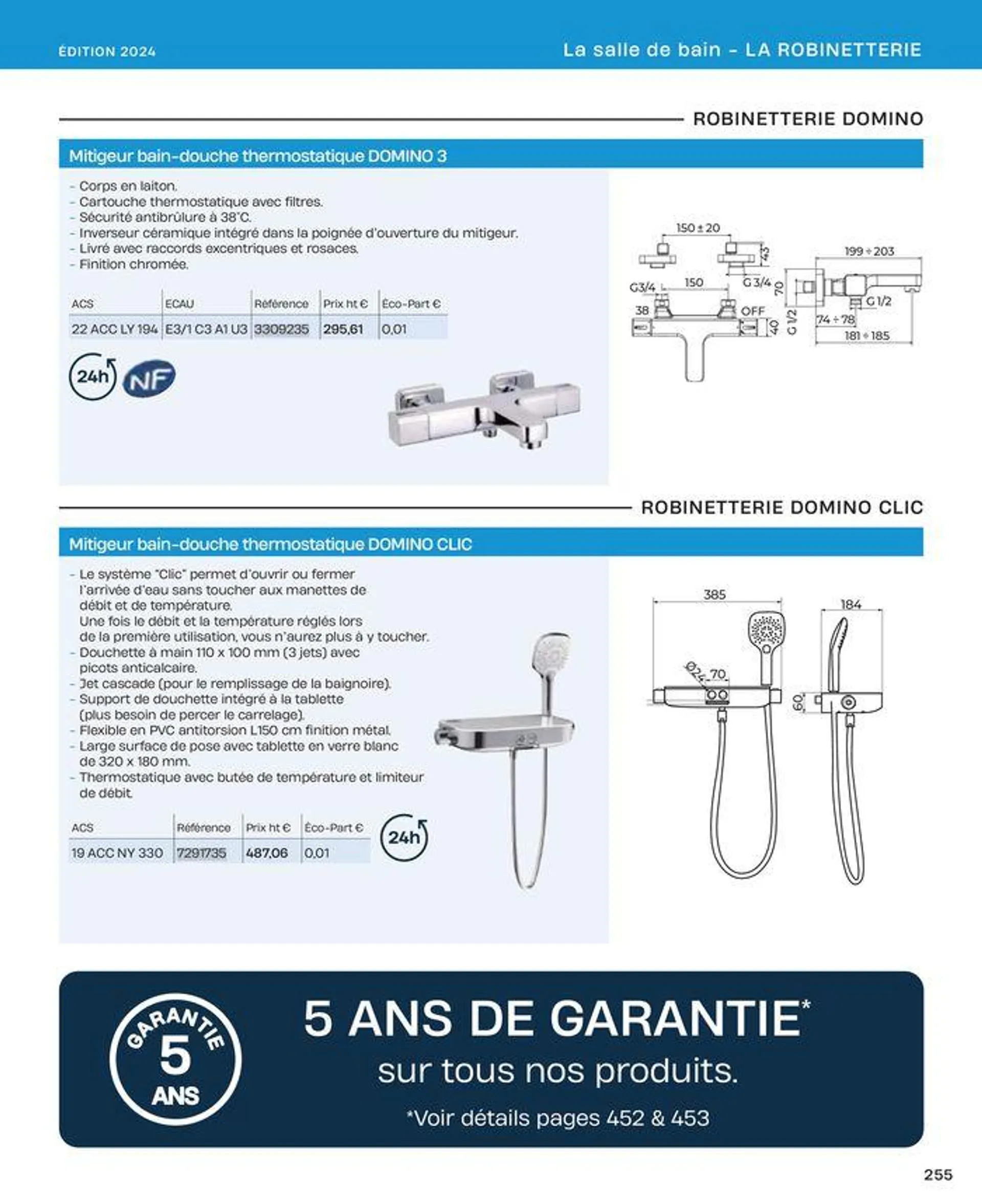 La salle de bain en toute sérénité du 2 juillet au 31 décembre 2024 - Catalogue page 255