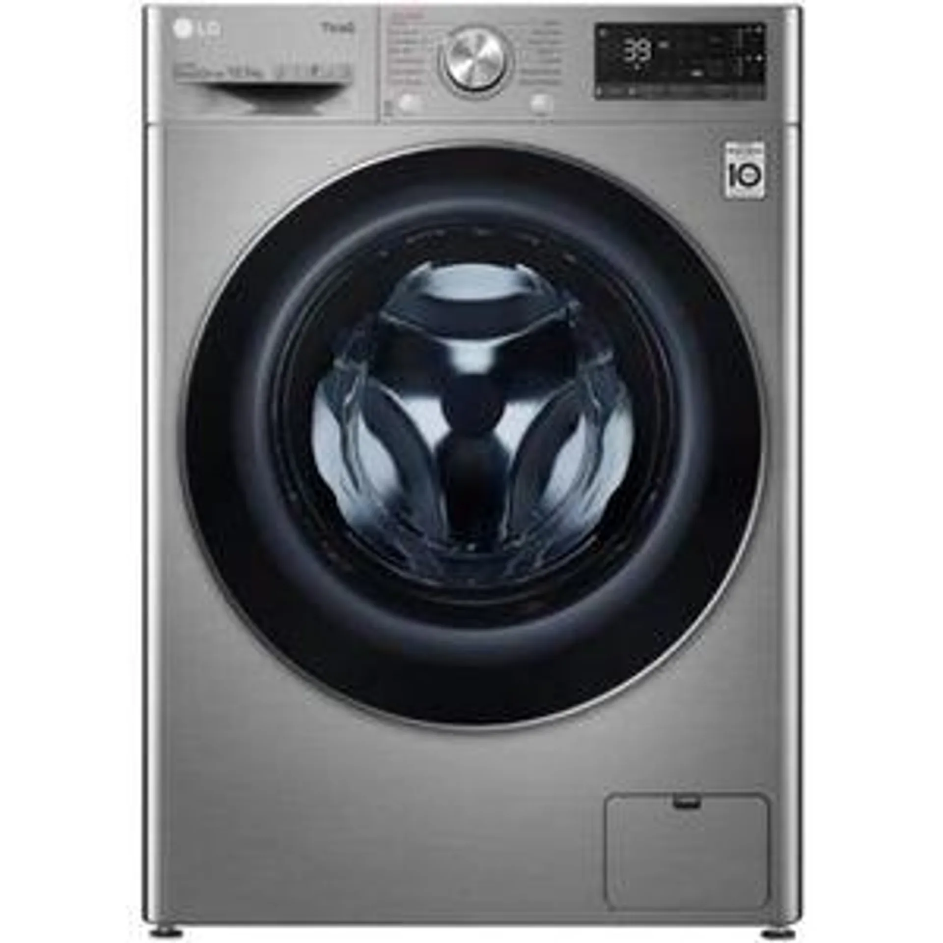 Lave-linge LG F14V72ISTA - 10,5 kg - Moteur Inverter - TrueSteam - Économie d'eau - Blanc