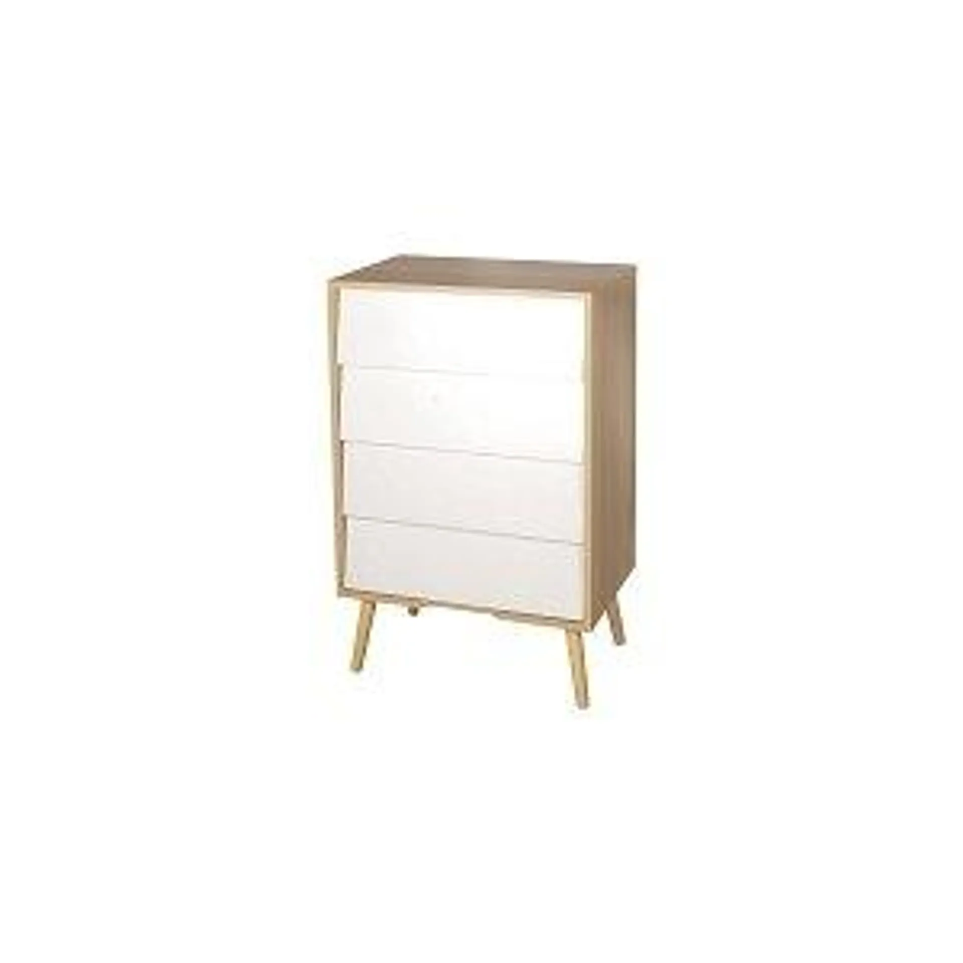 COMMODE 4 TIROIRS BOIS BLANC 91X60X39CM