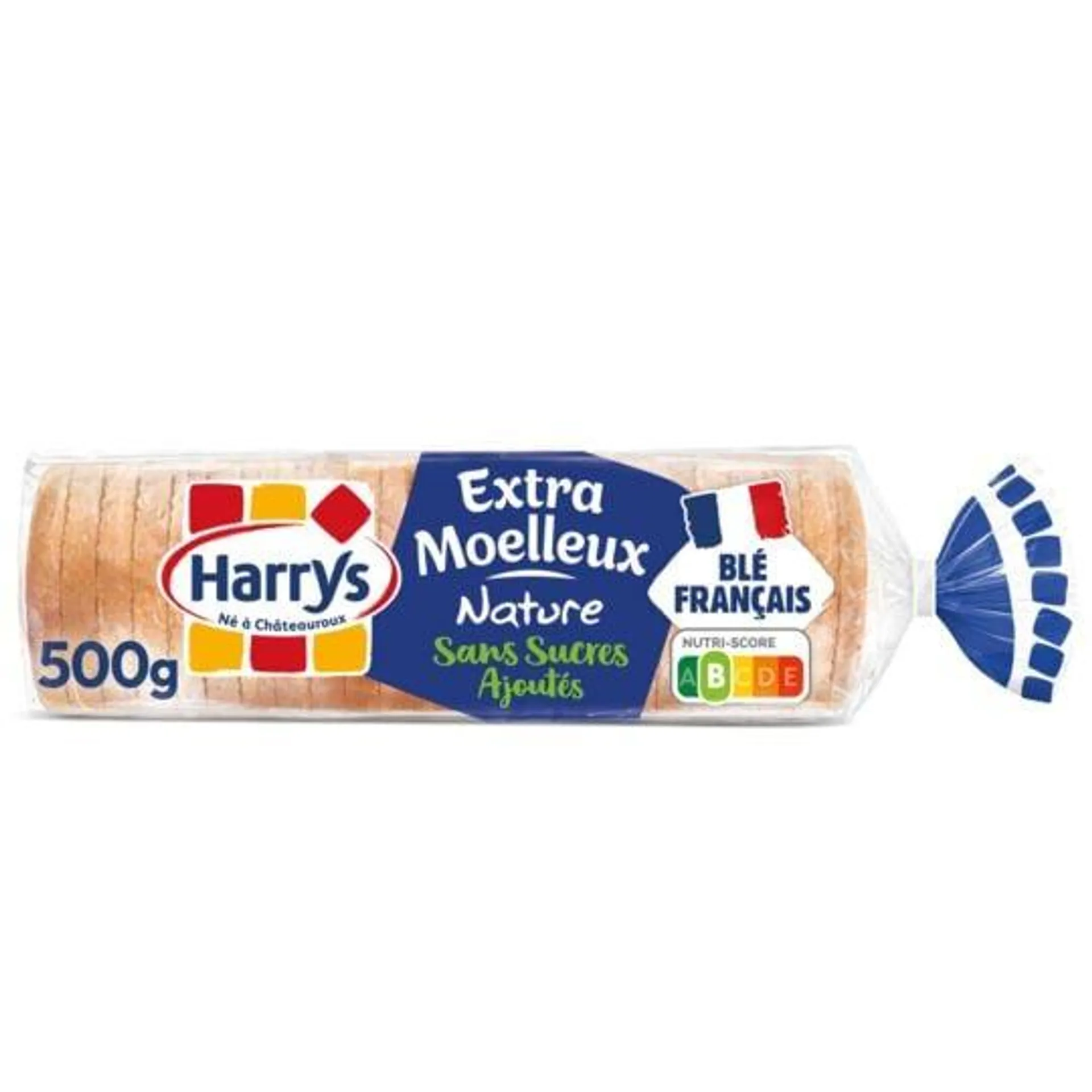 Pain de mie extra moelleux nature sans sucres ajoutés sans additifs HARRYS