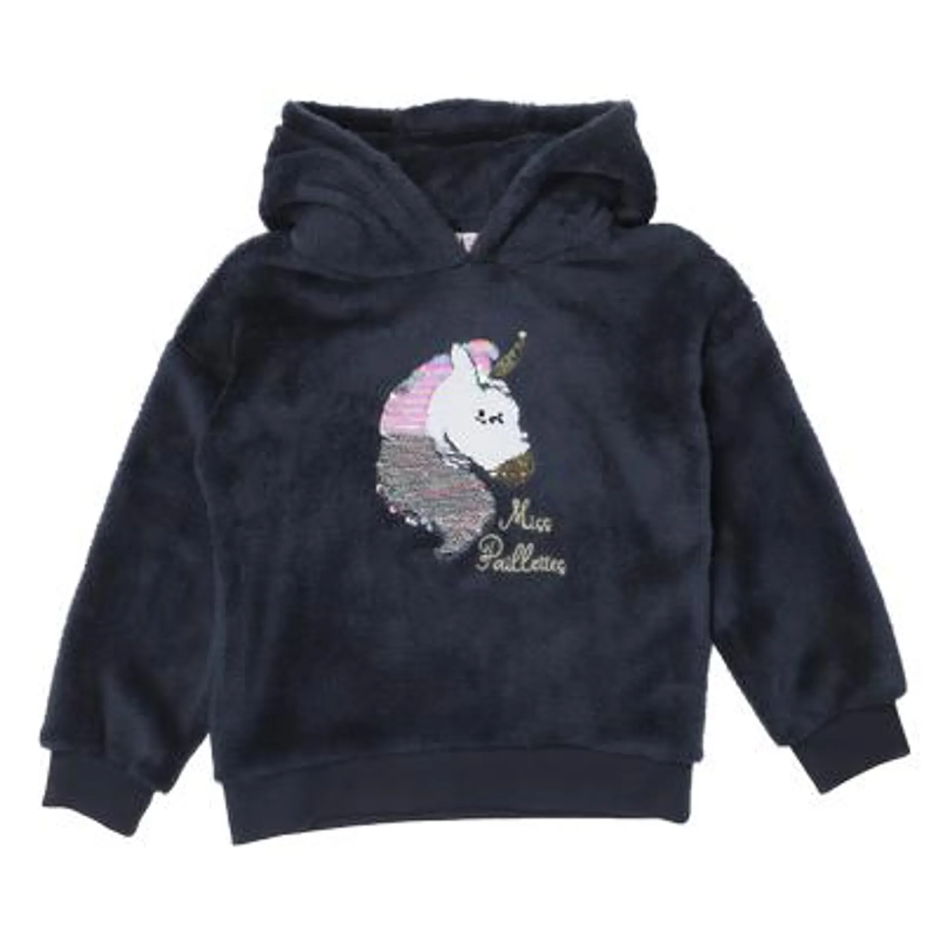 Sweat à capuche + animation sequins 3-6 ans