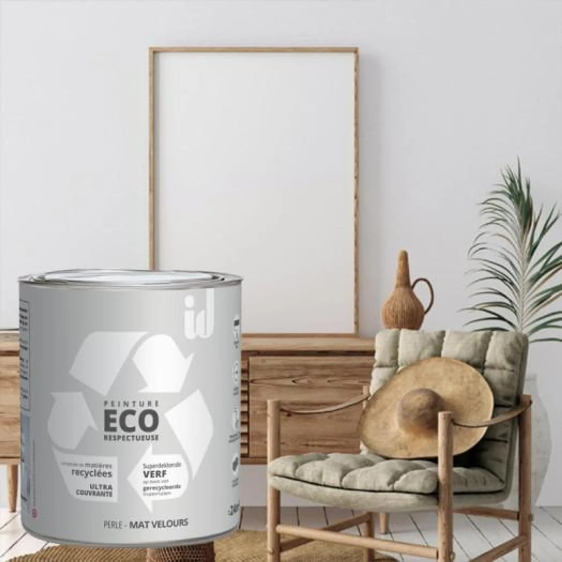 Peinture Eco responsable à base de matières recyclées perle mat-velours 2L