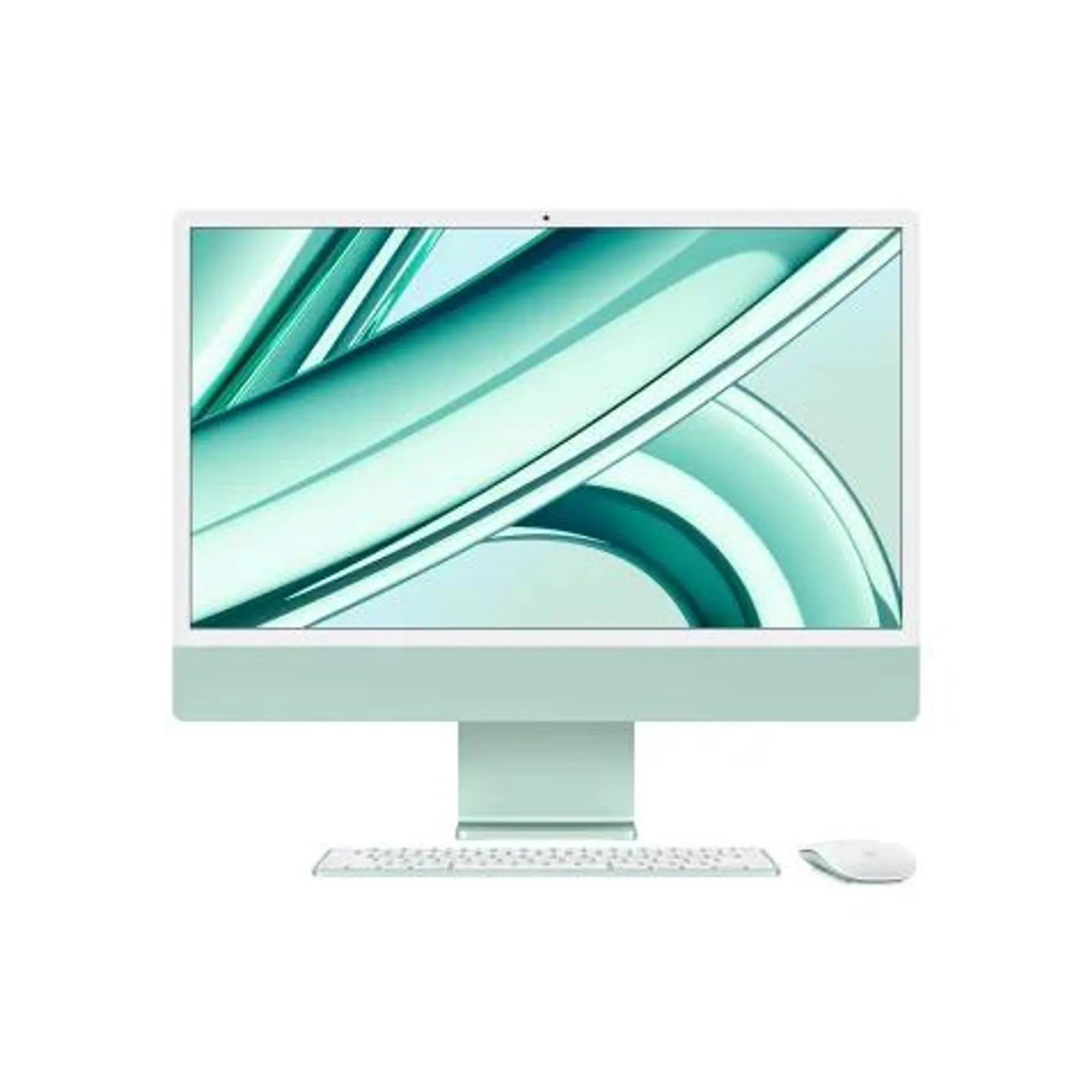 Apple iMac Apple M M3 59,7 cm (23.5") 4480 x 2520 pixels PC All-in-One 8 Go 256 Go SSD macOS Sonoma Wi-Fi 6E (802.11ax) Vert