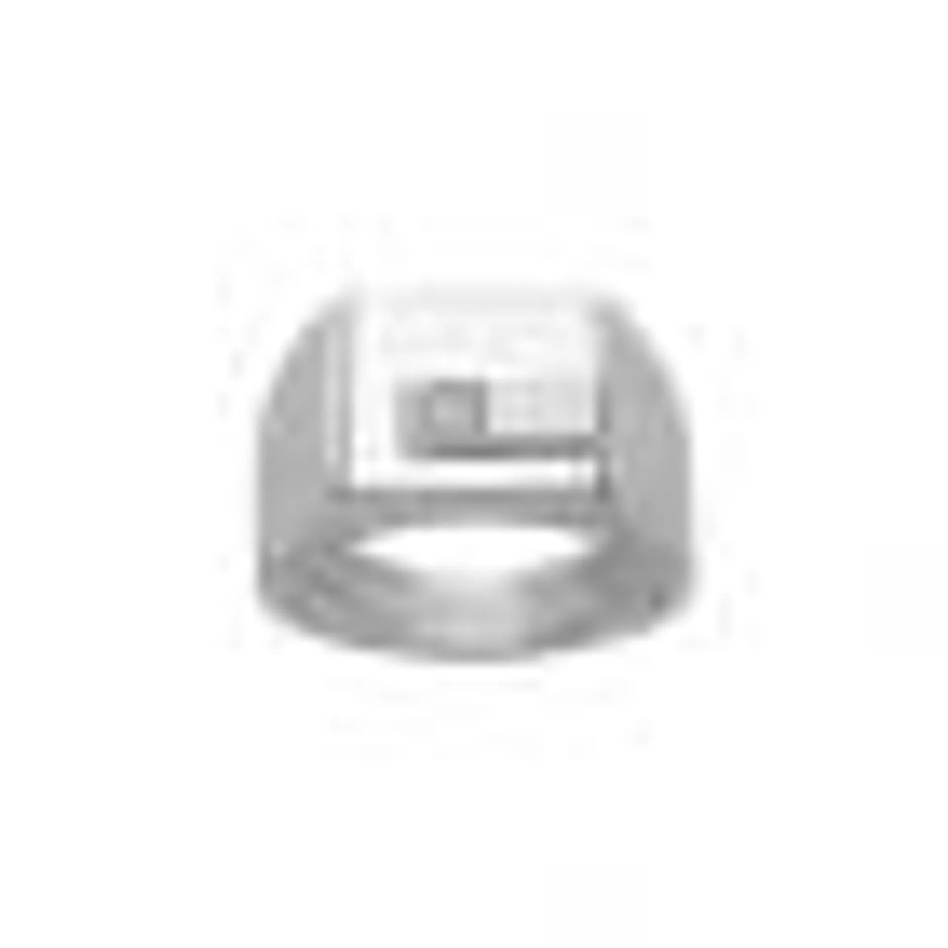 bague homme type Chevalière Phebus acier argenté et diamant