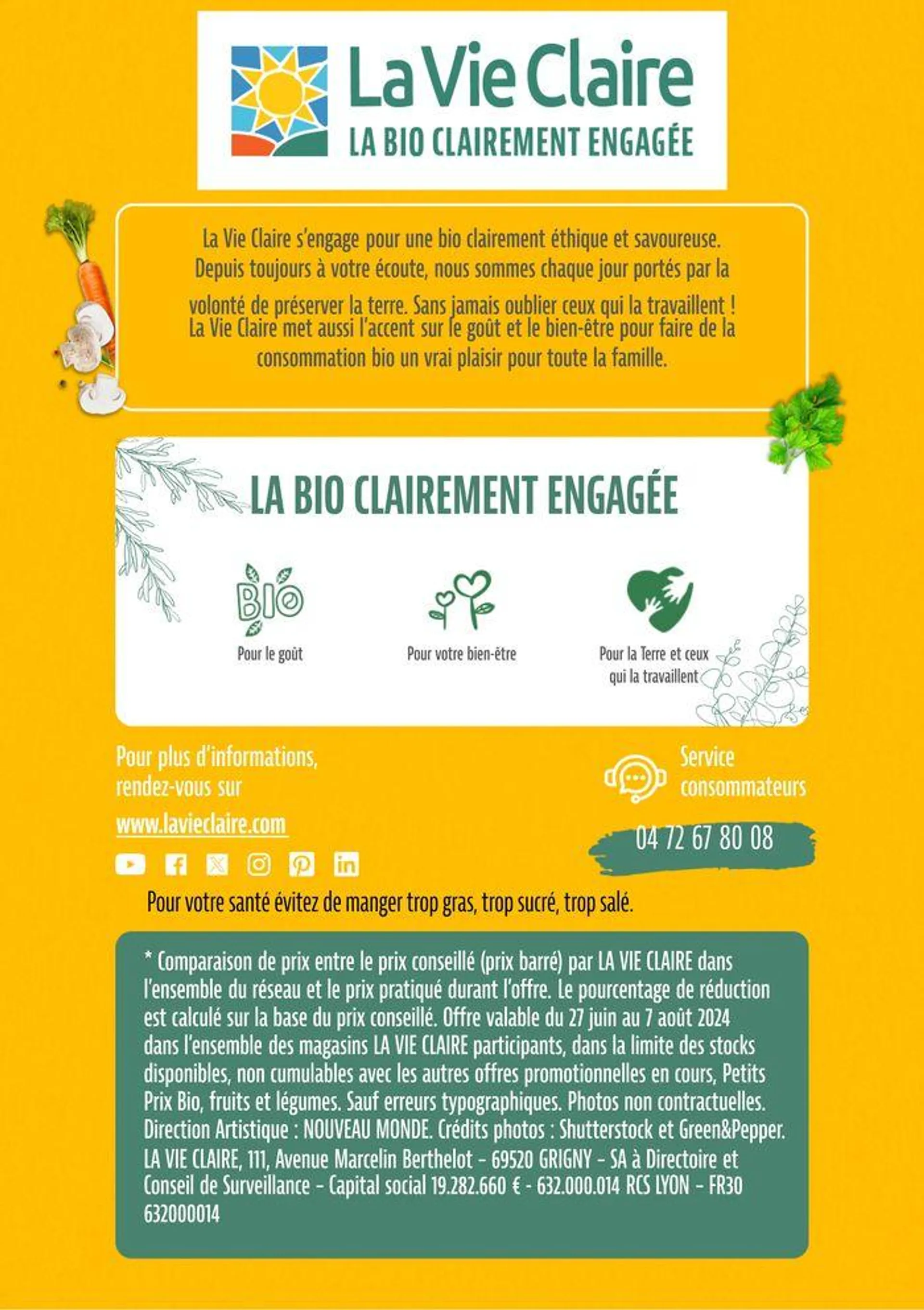 TOUTES NOS PROMOS BIO POUR UN ÉTÉ SAVOUREUX du 1 juillet au 31 juillet 2024 - Catalogue page 49