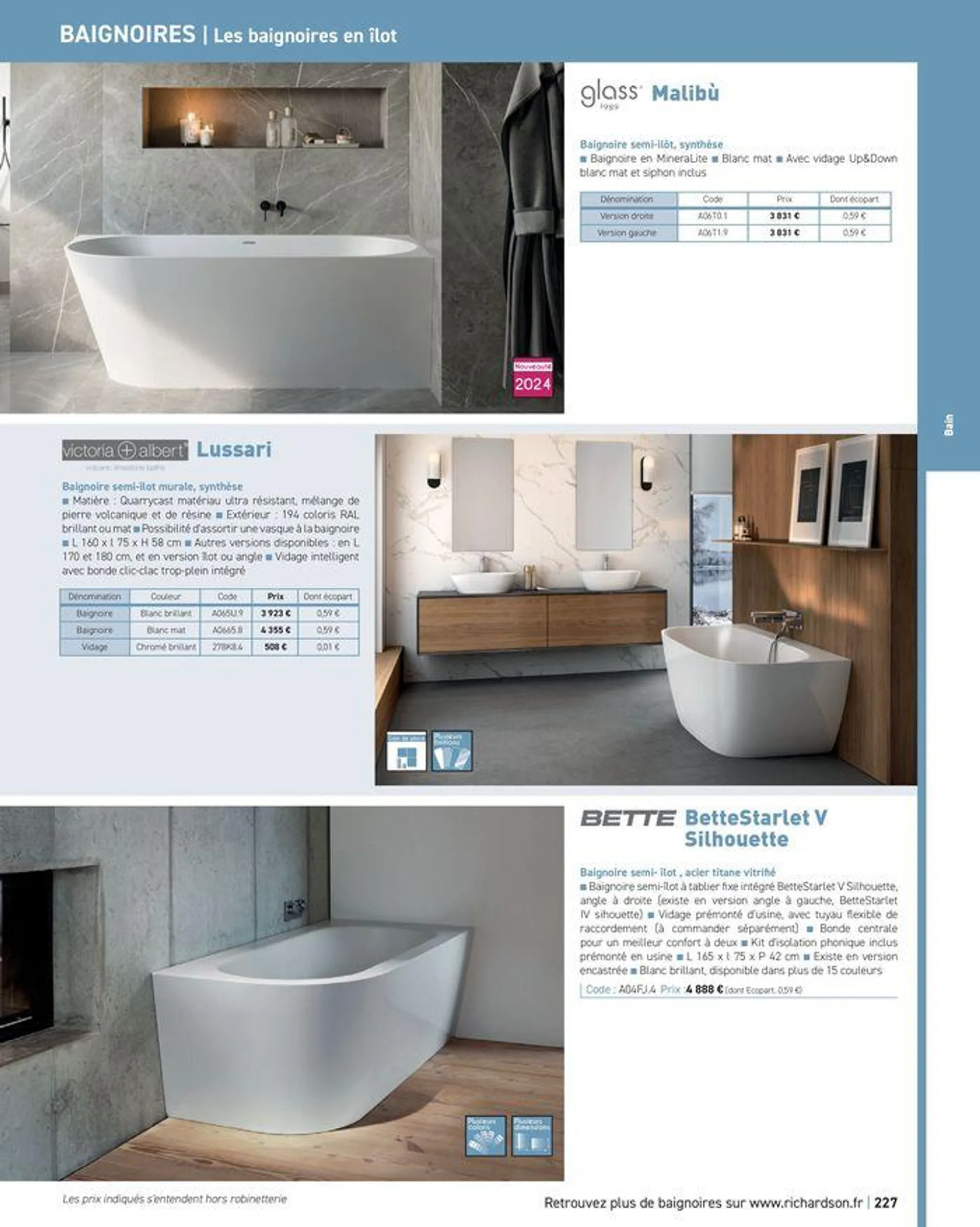 Salle de bains et carrelage 2024 du 23 mai au 31 décembre 2024 - Catalogue page 229