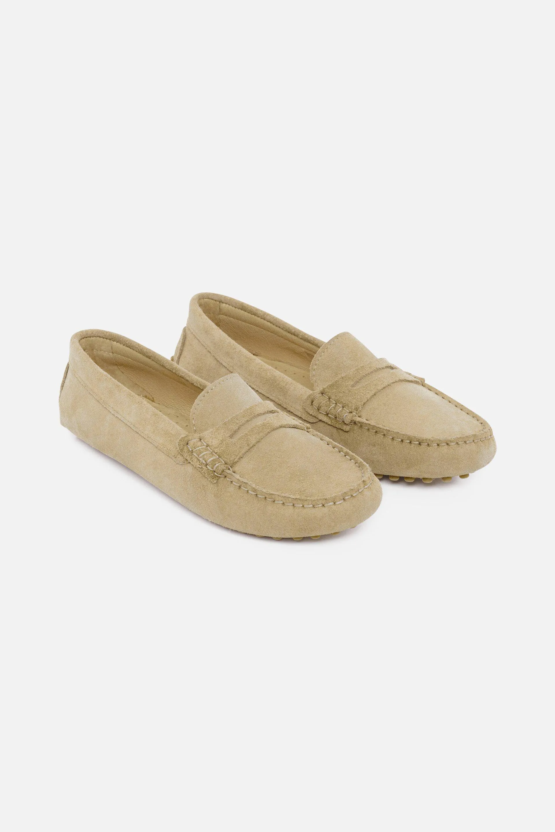 Mocassins stolima 100% cuir beige femme