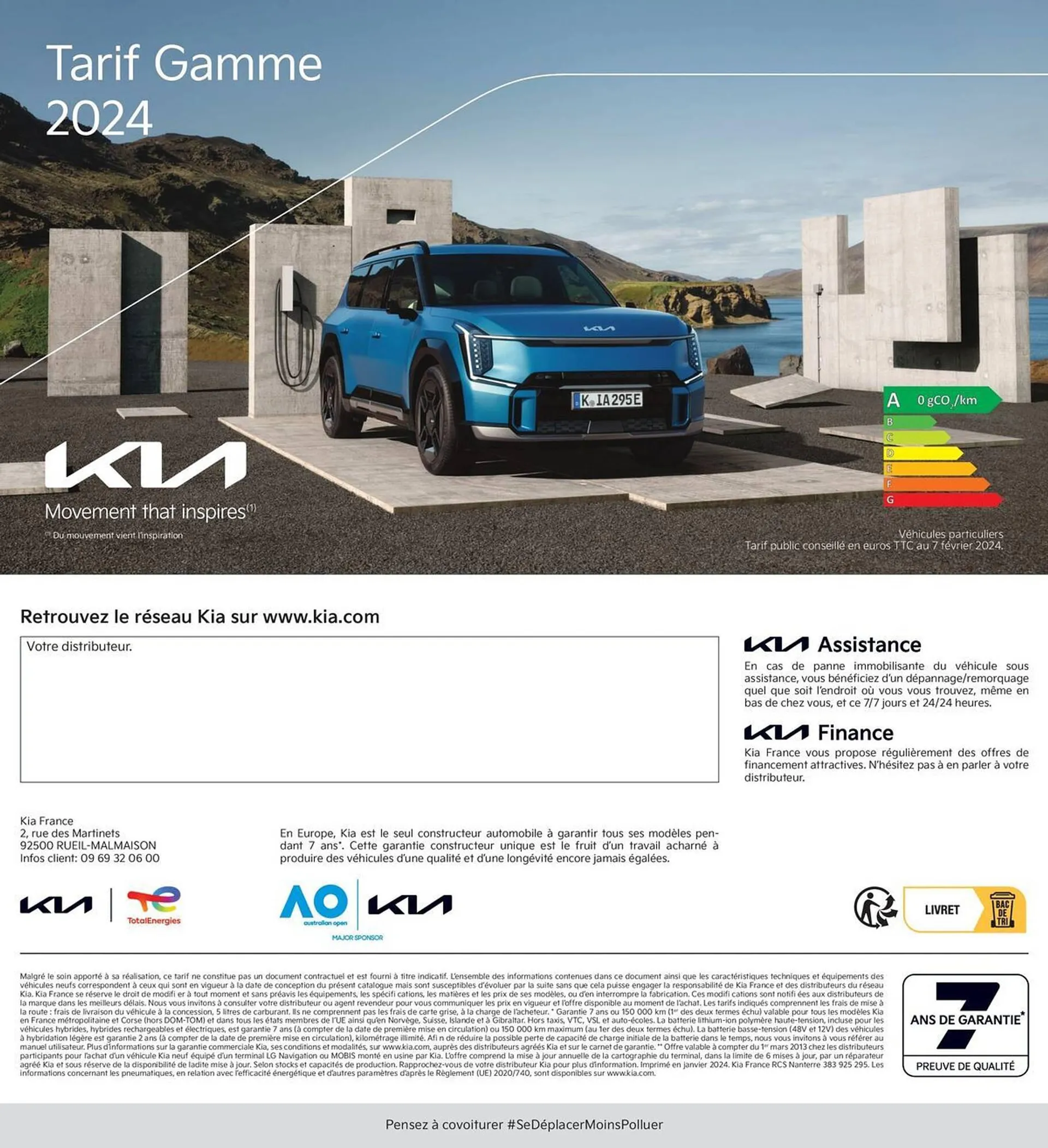 Catalogue KIA Tarif Gamme du 12 février au 30 janvier 2025 - Catalogue page 1