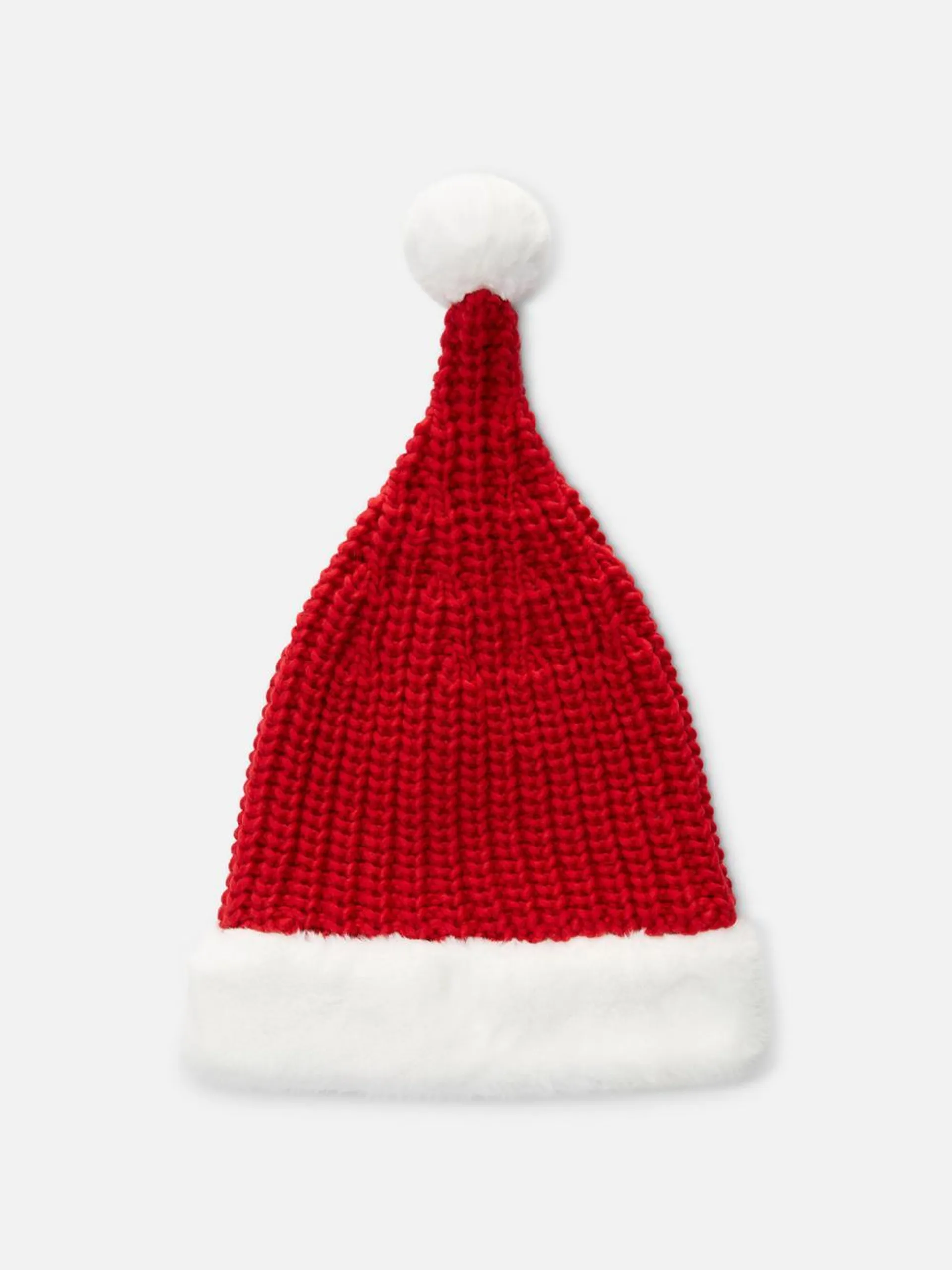 Bonnet de père Noël tricoté