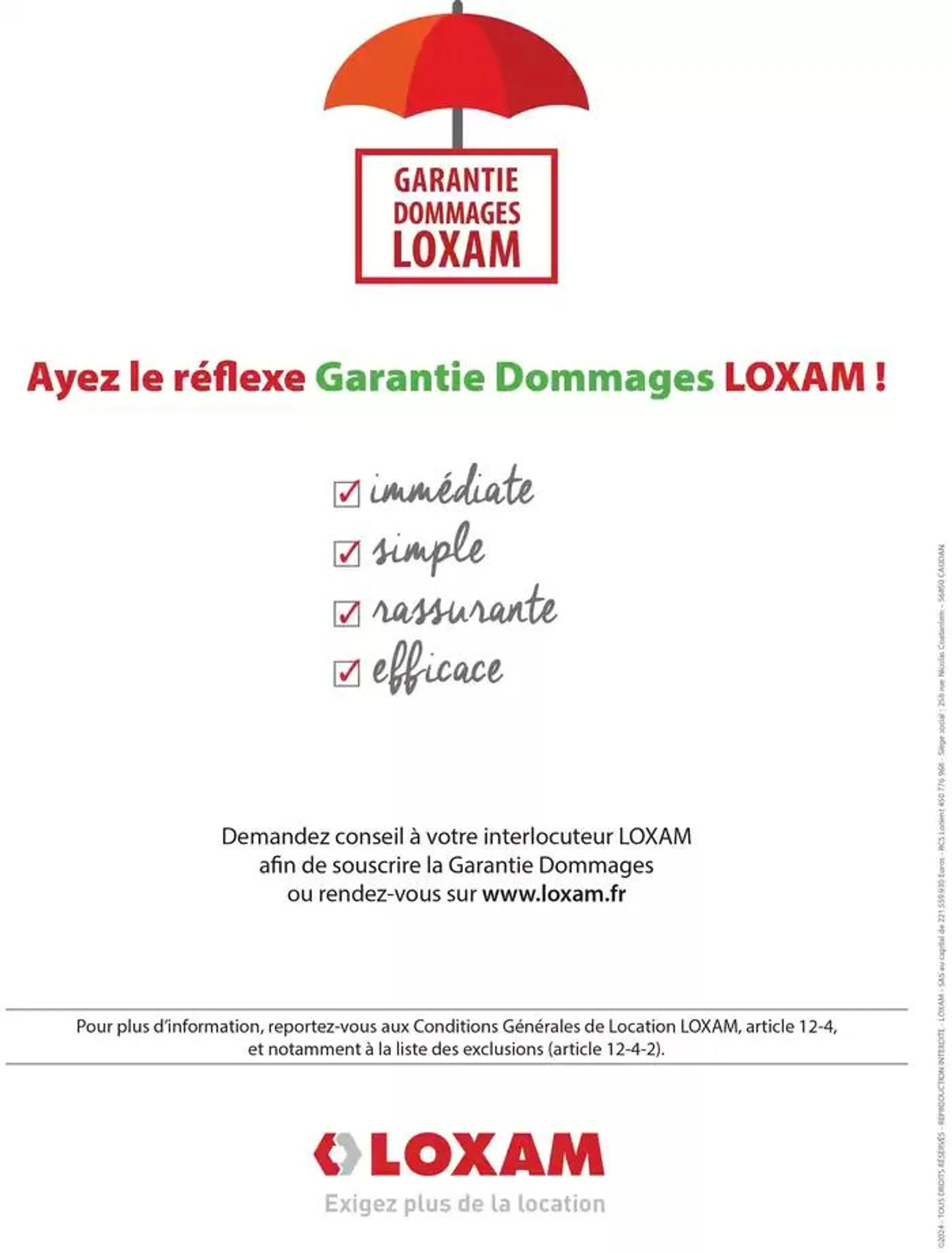 Loxam Garantie dommages - 1