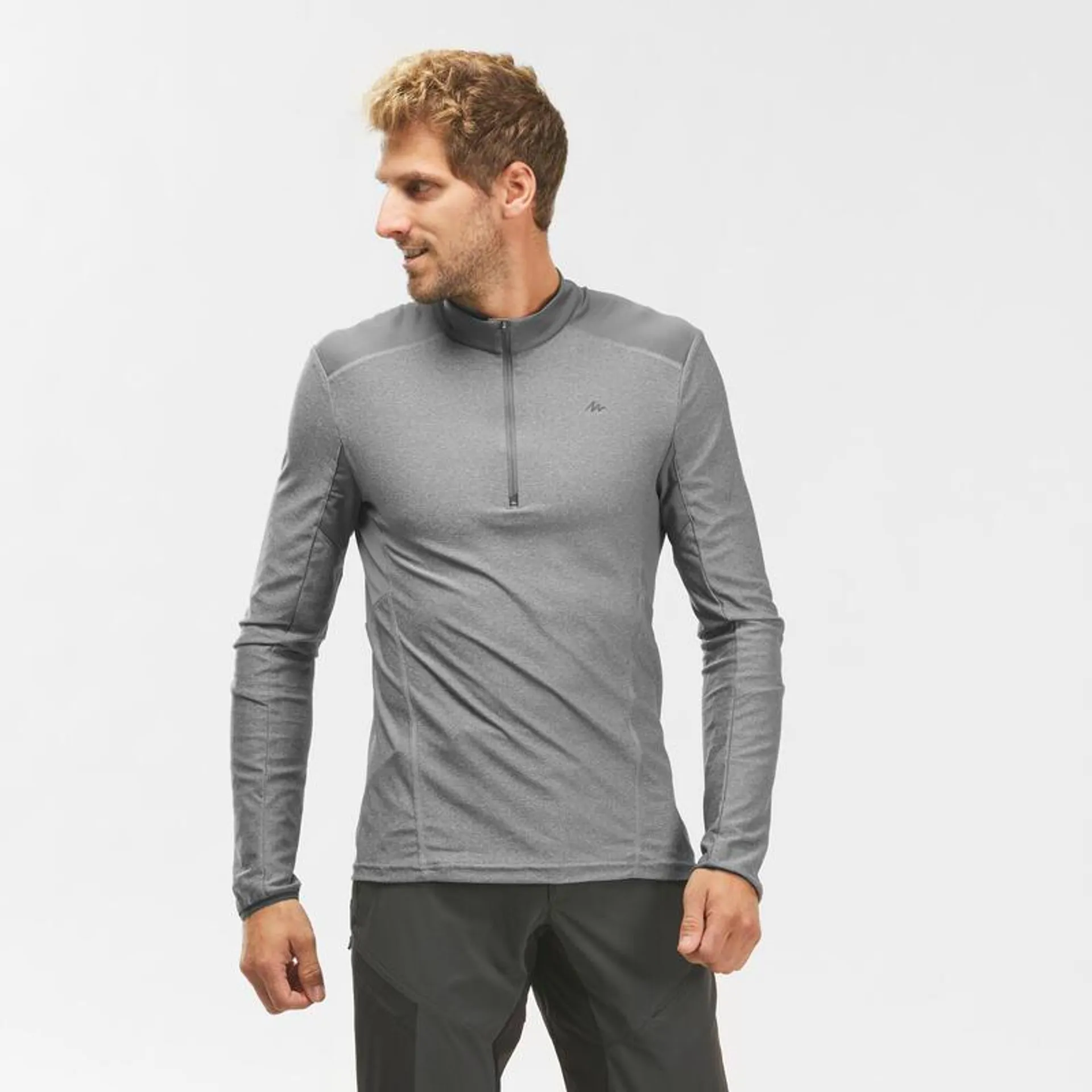 T-shirt de randonnée manches longues en synthétique - Homme - MH550