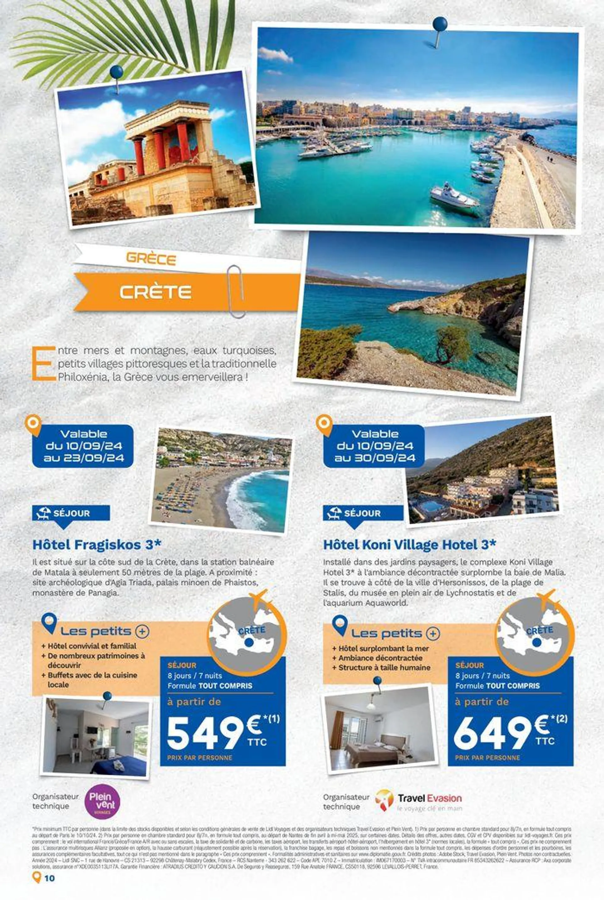 Bonnes vacances avec Lidl Voyages ! du 11 septembre au 9 décembre 2024 - Catalogue page 10