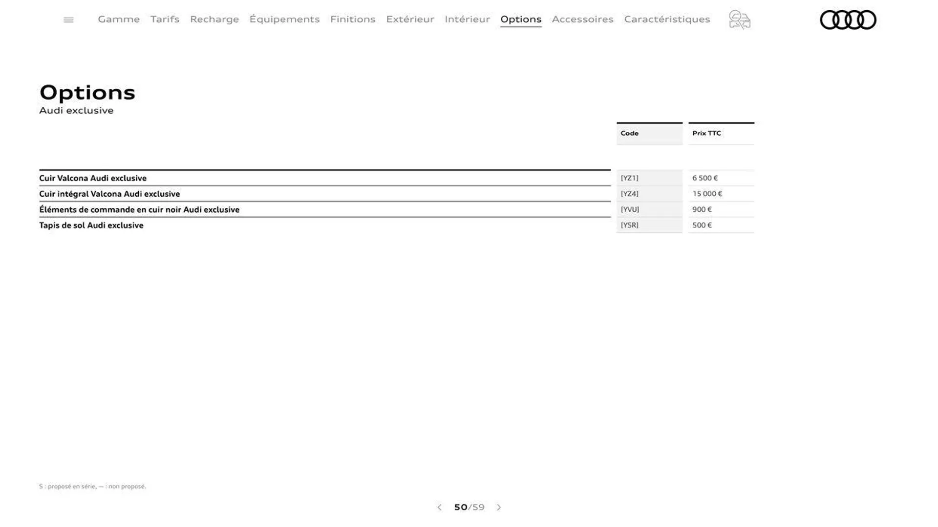 Audi A8 du 20 août au 31 décembre 2024 - Catalogue page 50