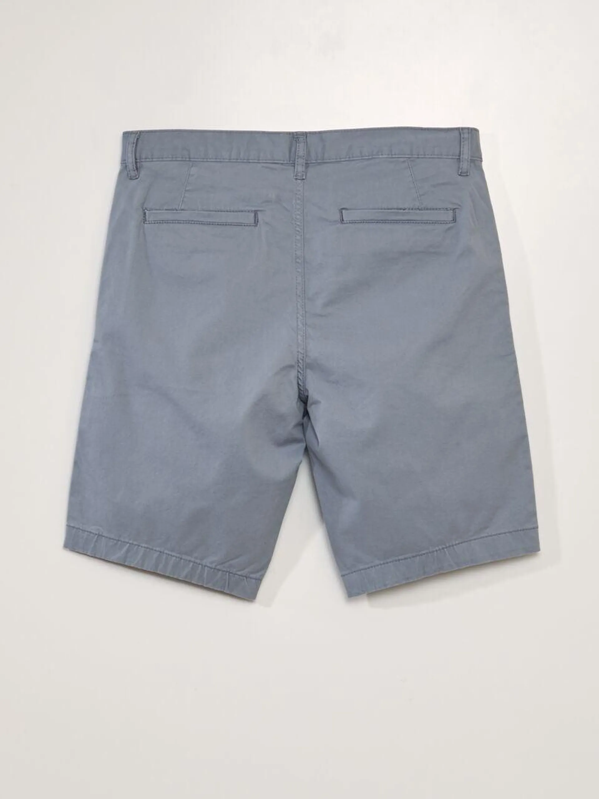 Bermuda chino uni - Gris